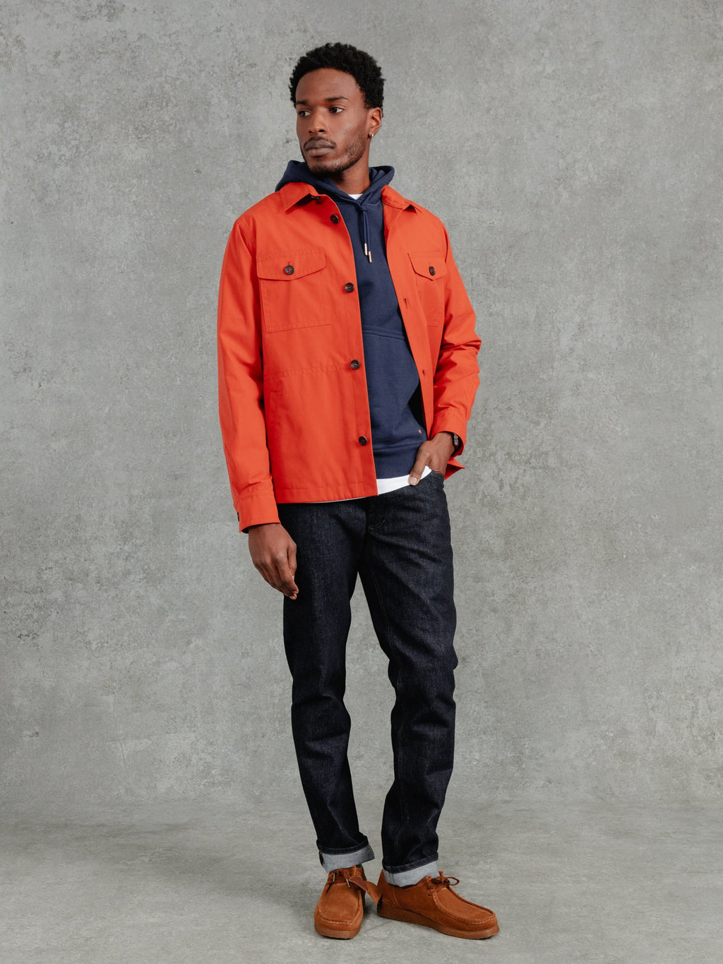 The Ventile® Piccadilly Shacket - Brick Orange
