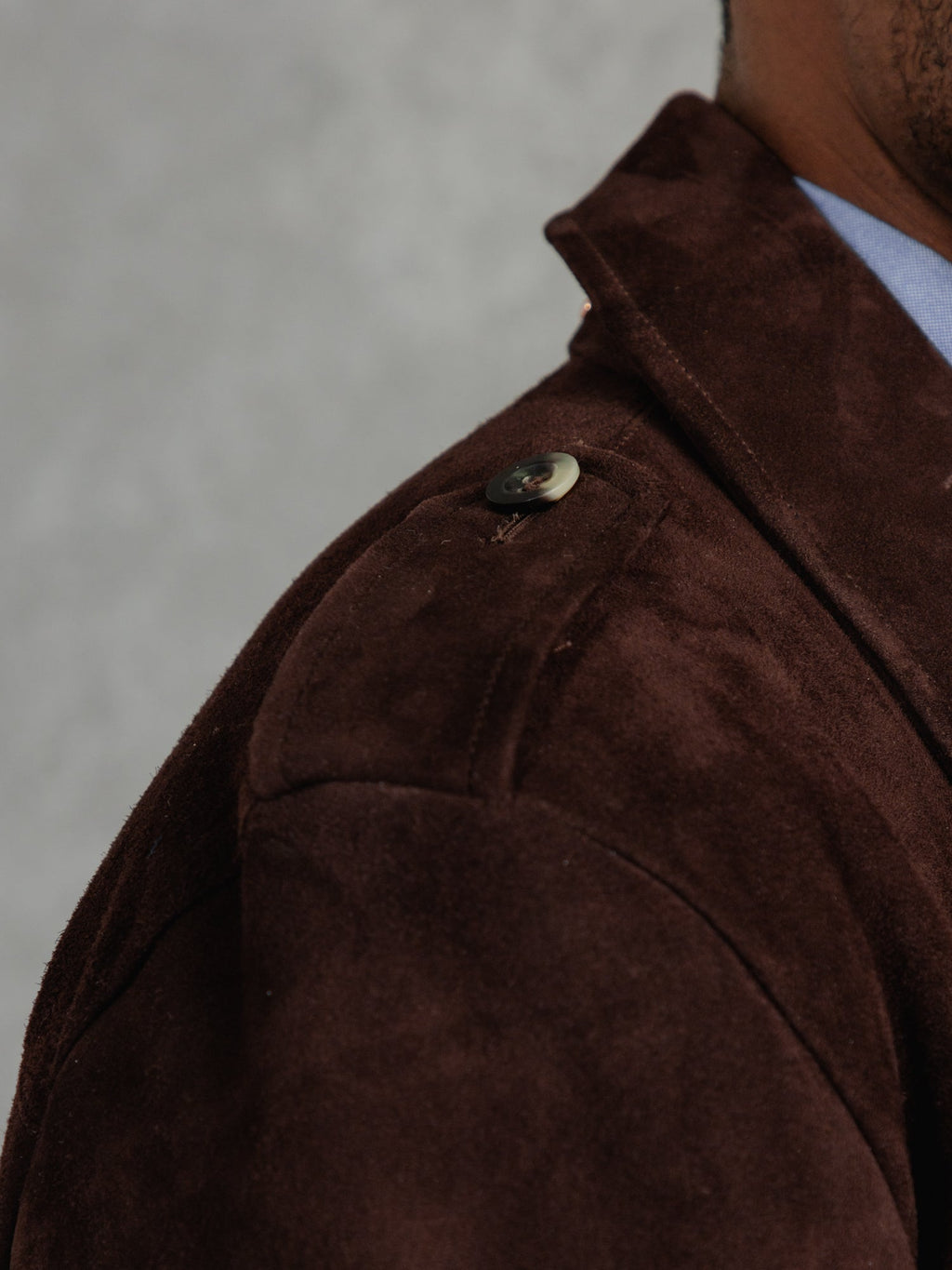 The Suede Revere Jacket - Bark