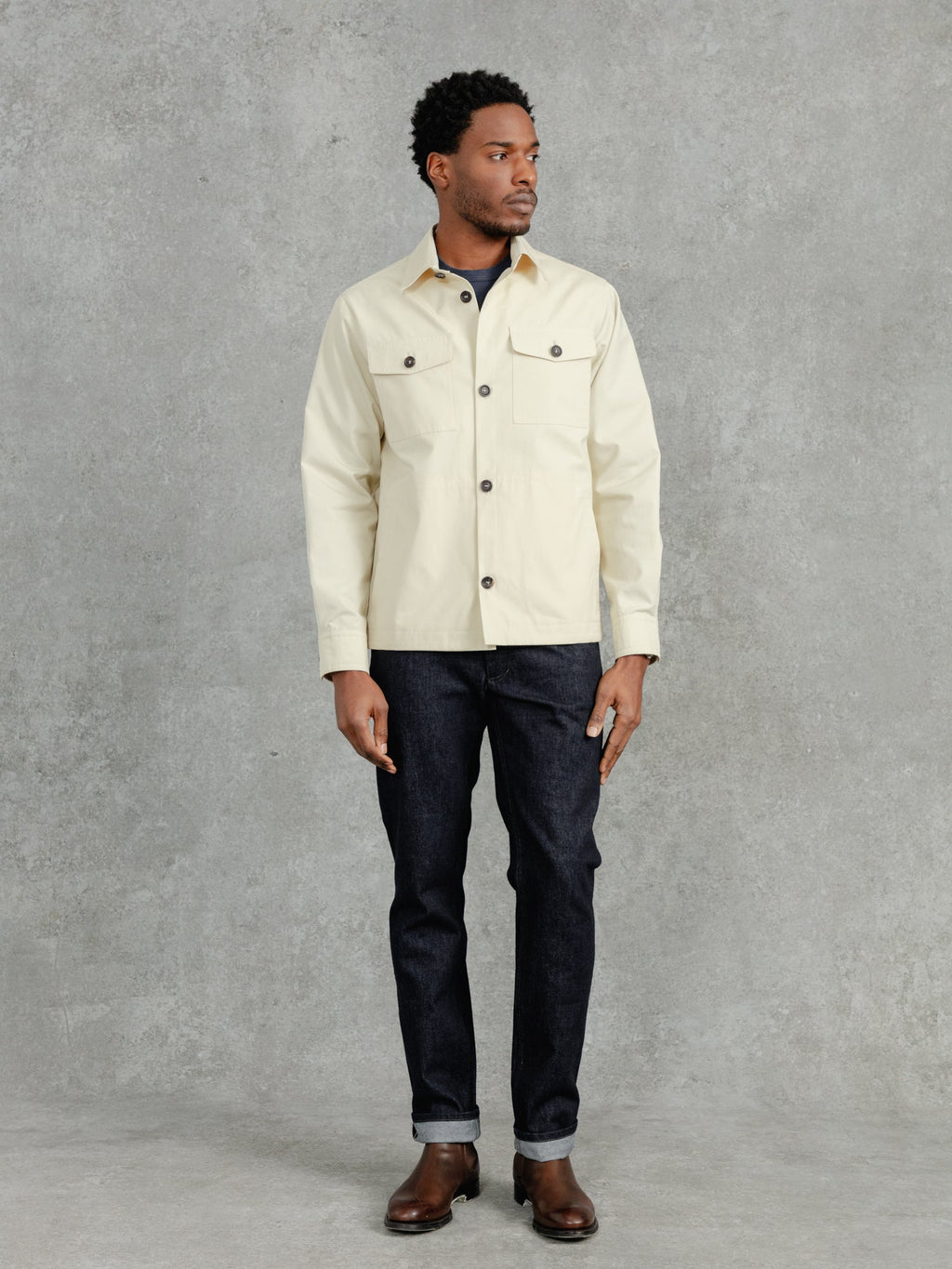 The Ventile® Piccadilly Shacket - Chalk