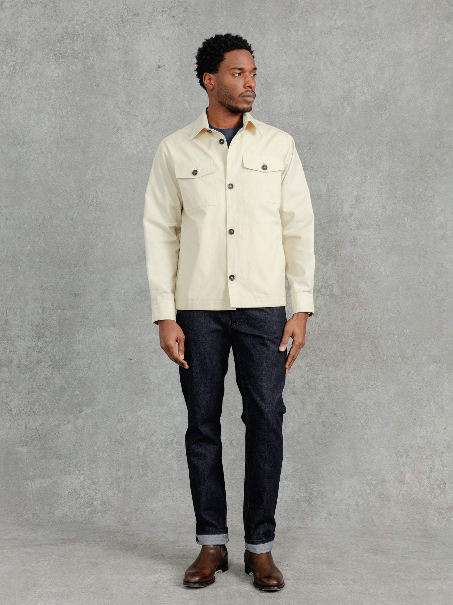 The Ventile® Piccadilly Shacket - Chalk