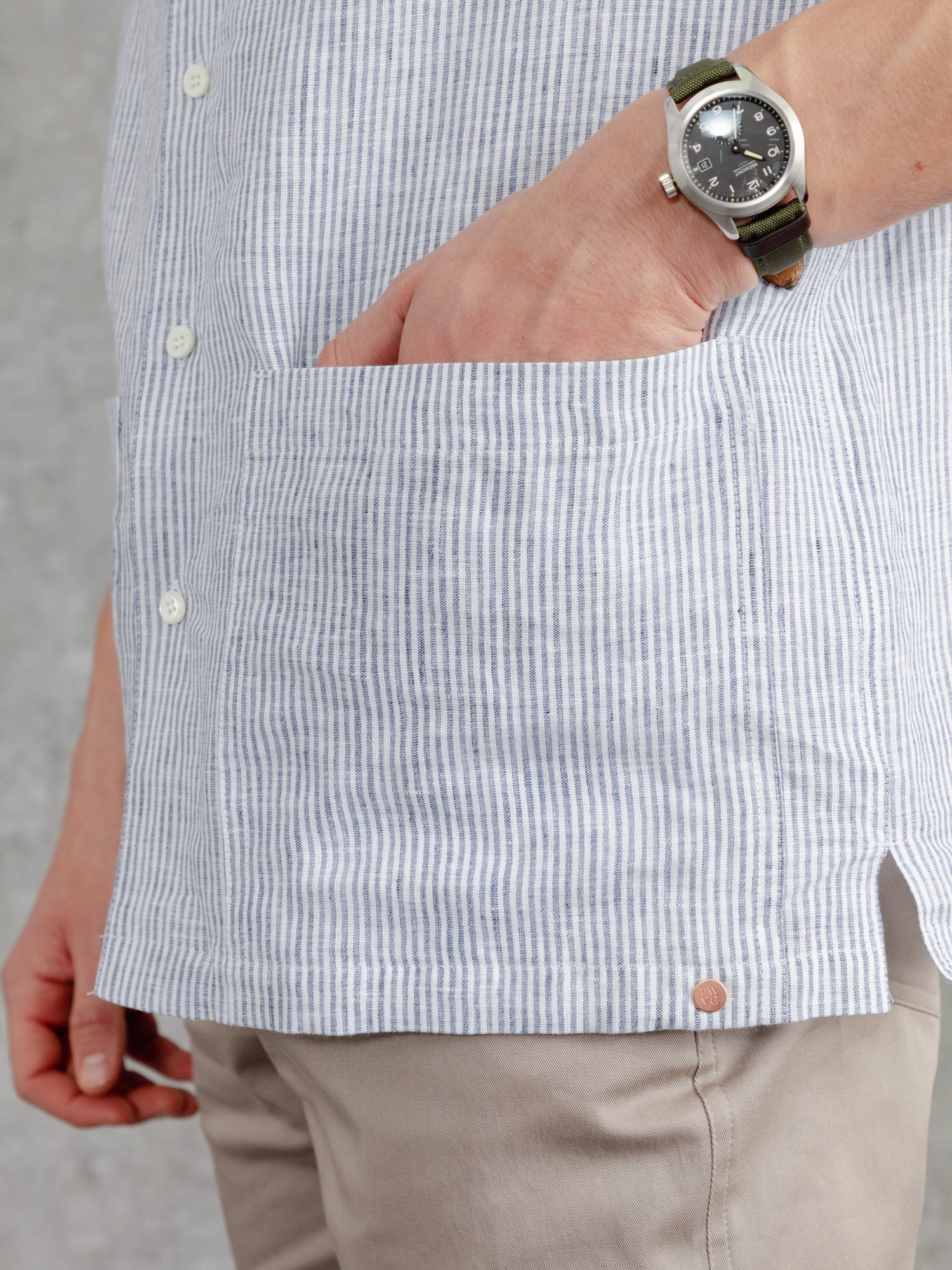 The Chelsea Cuban Collar Shirt - Ink