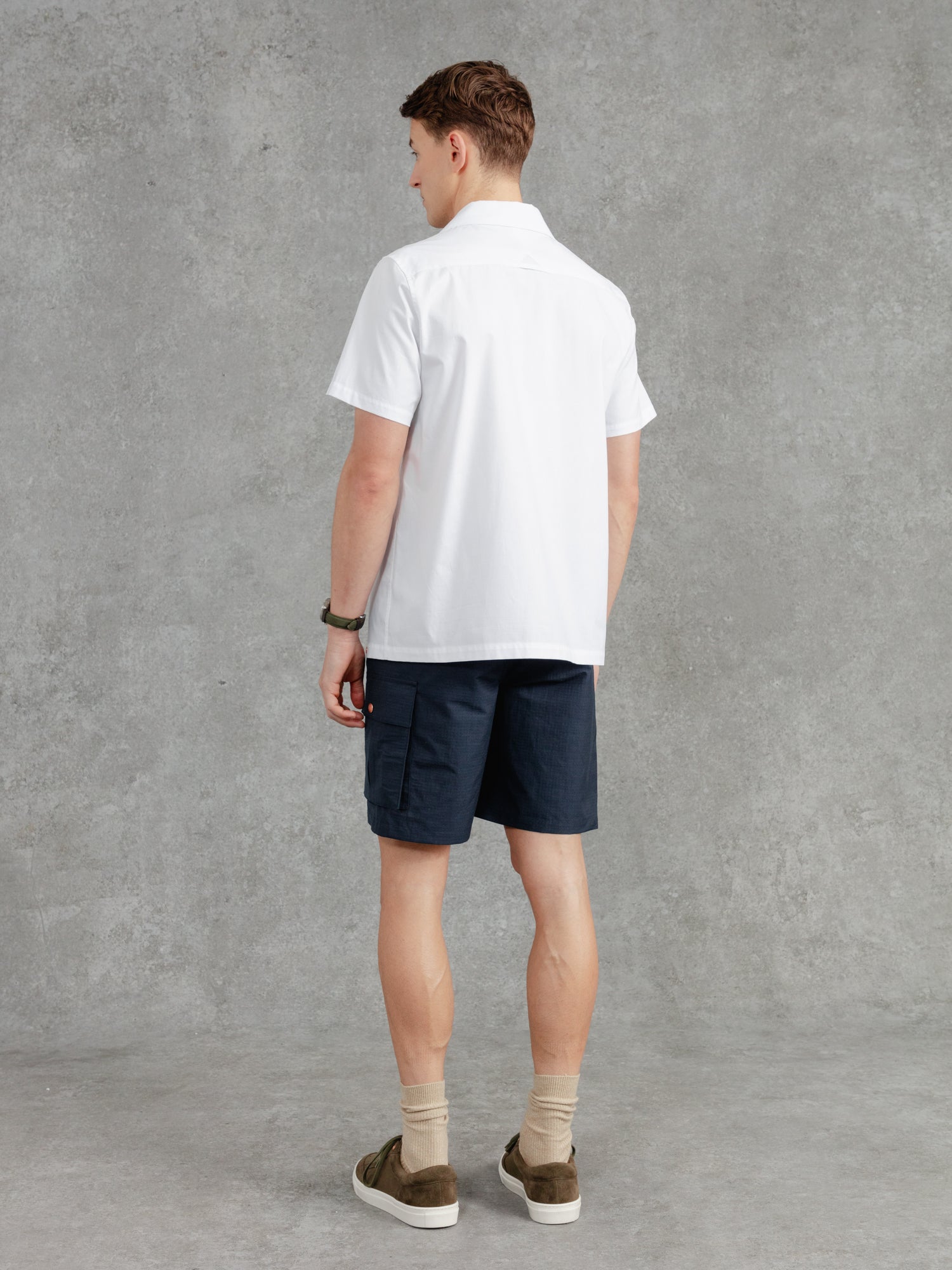 The Cotton Cuban Collar Shirt - Chalk