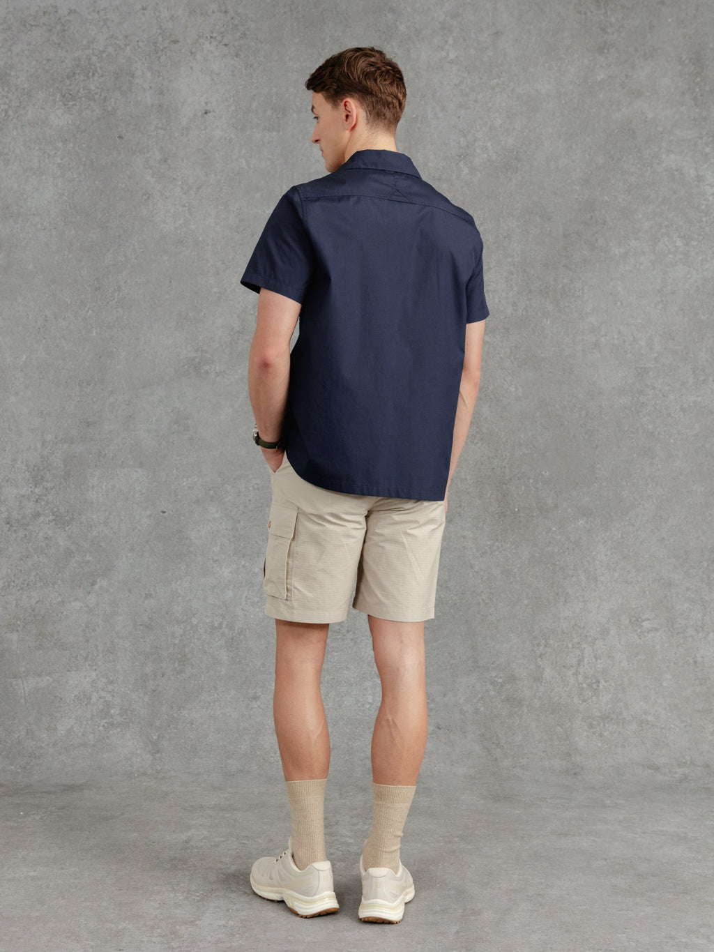 The Cotton Cuban Collar Shirt - Ink