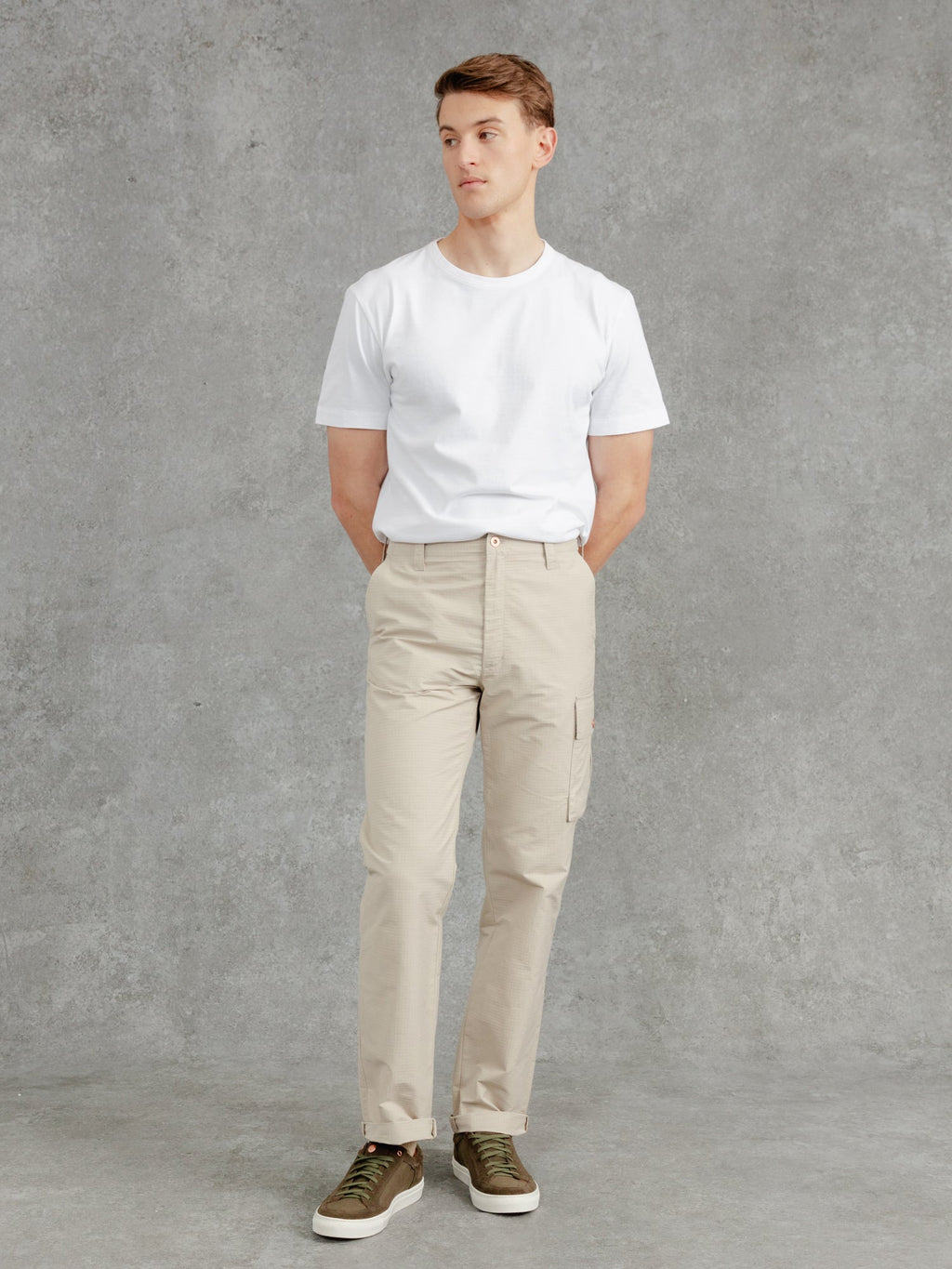 The Fitzrovia Cargo Trousers - Alabaster