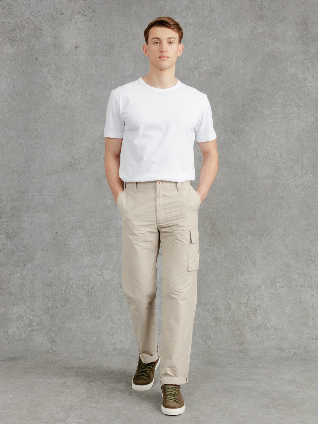 The Fitzrovia Cargo Trousers - Alabaster