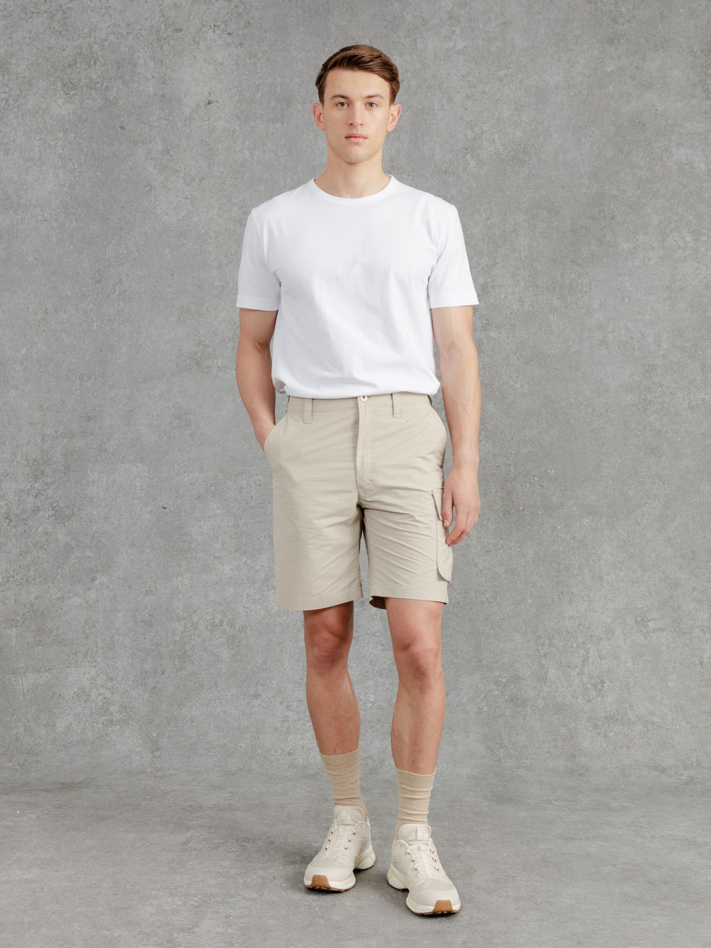 The Fitzrovia Cargo Shorts - Alabaster
