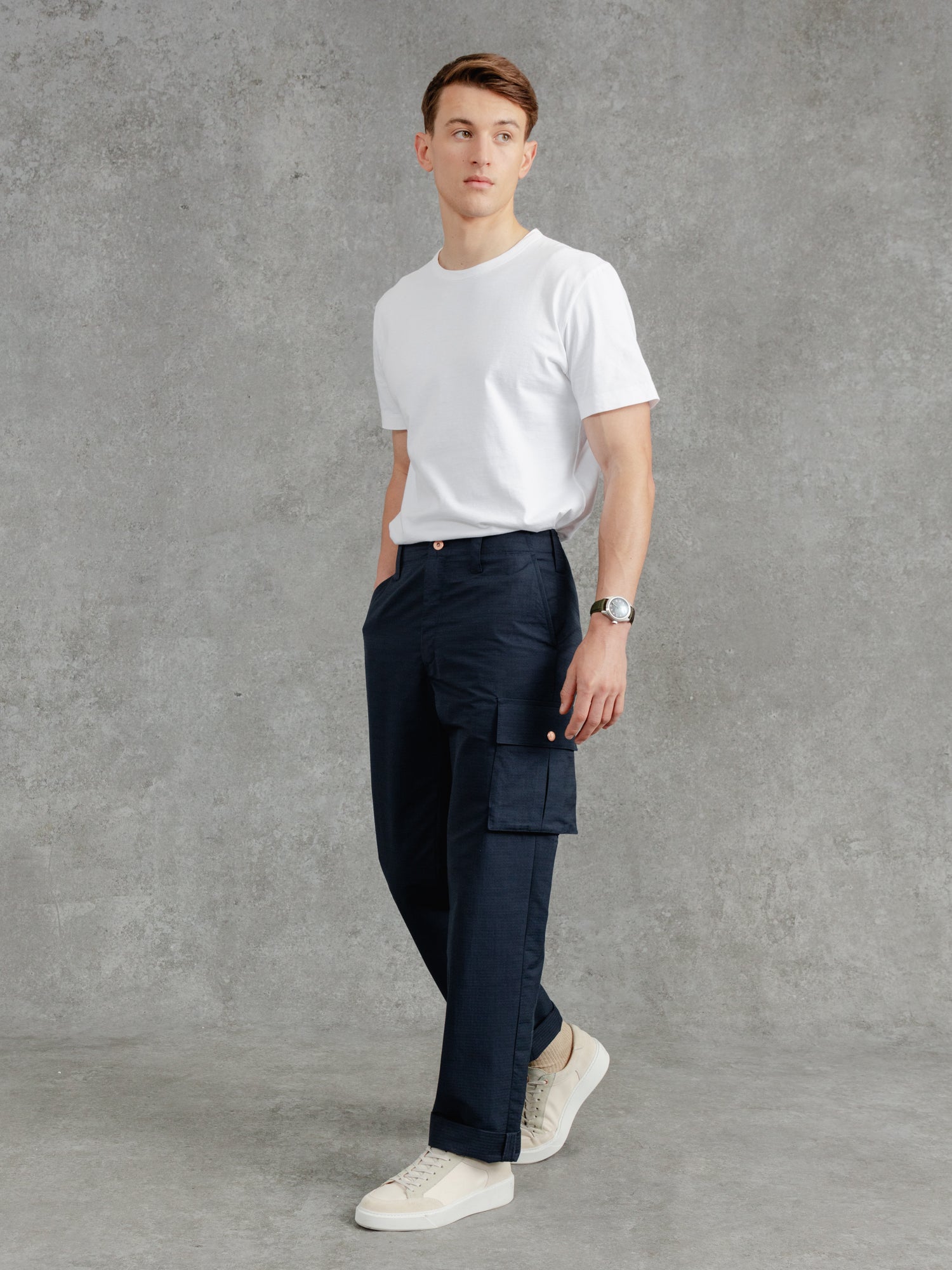 The Fitzrovia Cargo Trousers - Ink