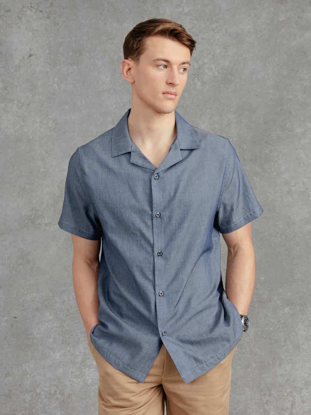 The Flyweight Cuban Collar Shirt - Ink