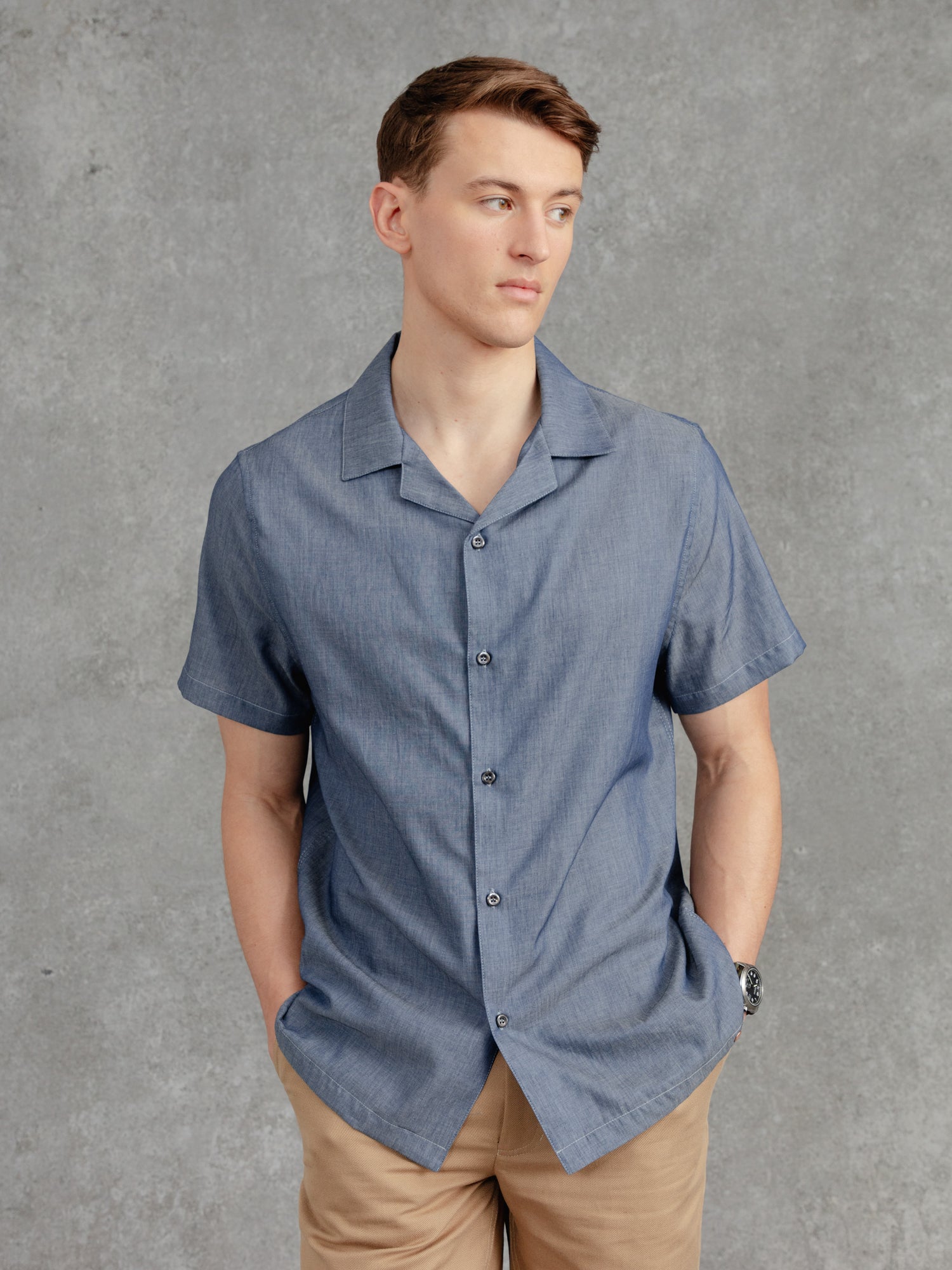 The Flyweight Cuban Collar Shirt - Ink