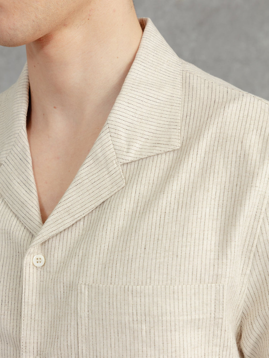 The Stripe Aldery Overshirt - Alabaster & Ivory Black