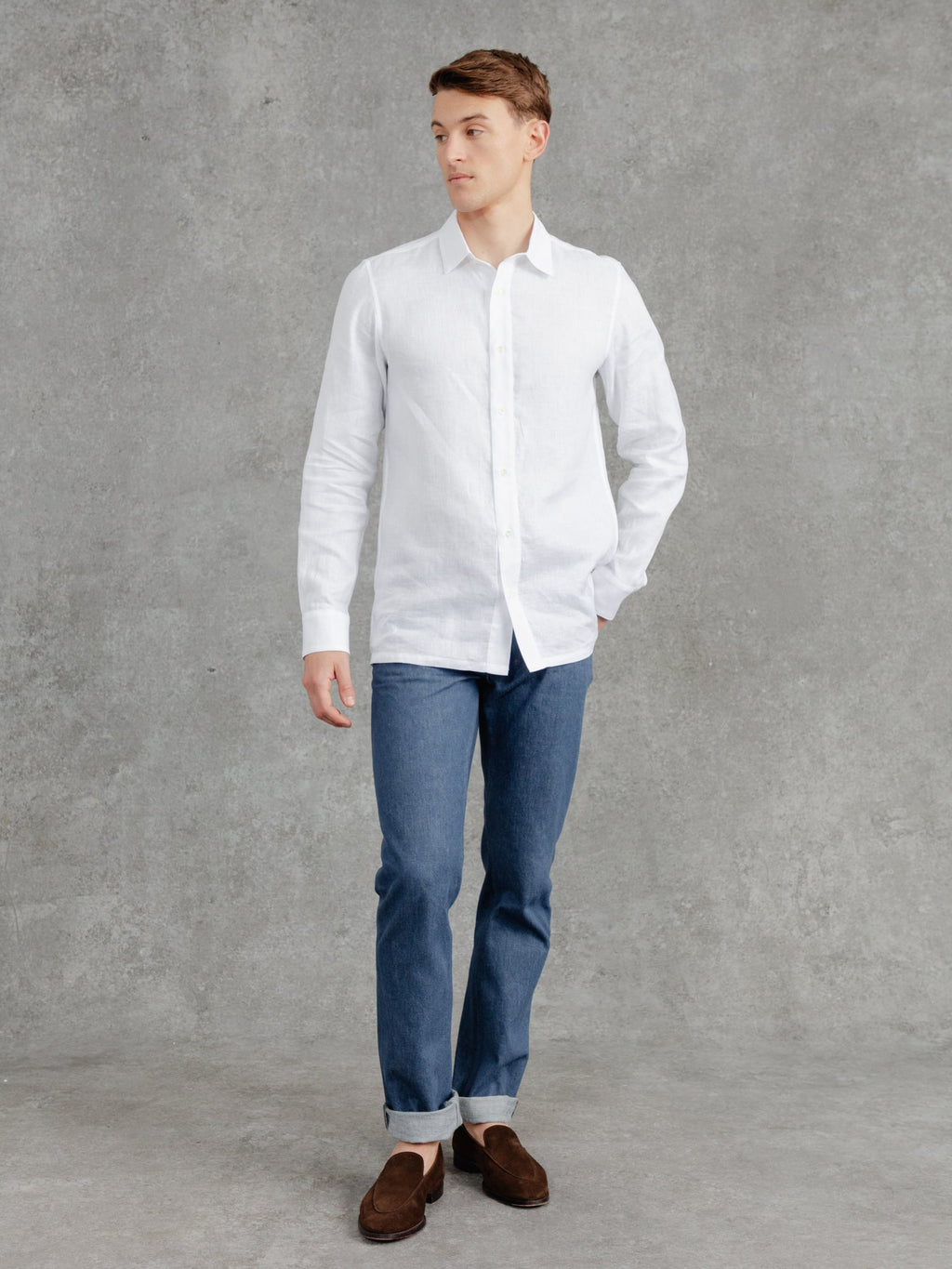 The Victor Linen Shirt - Chalk