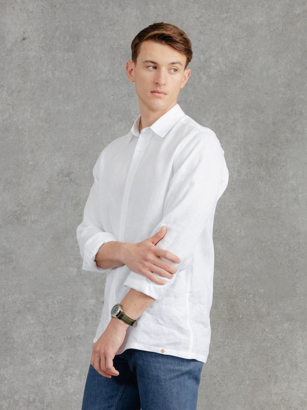 The Victor Linen Shirt - Chalk