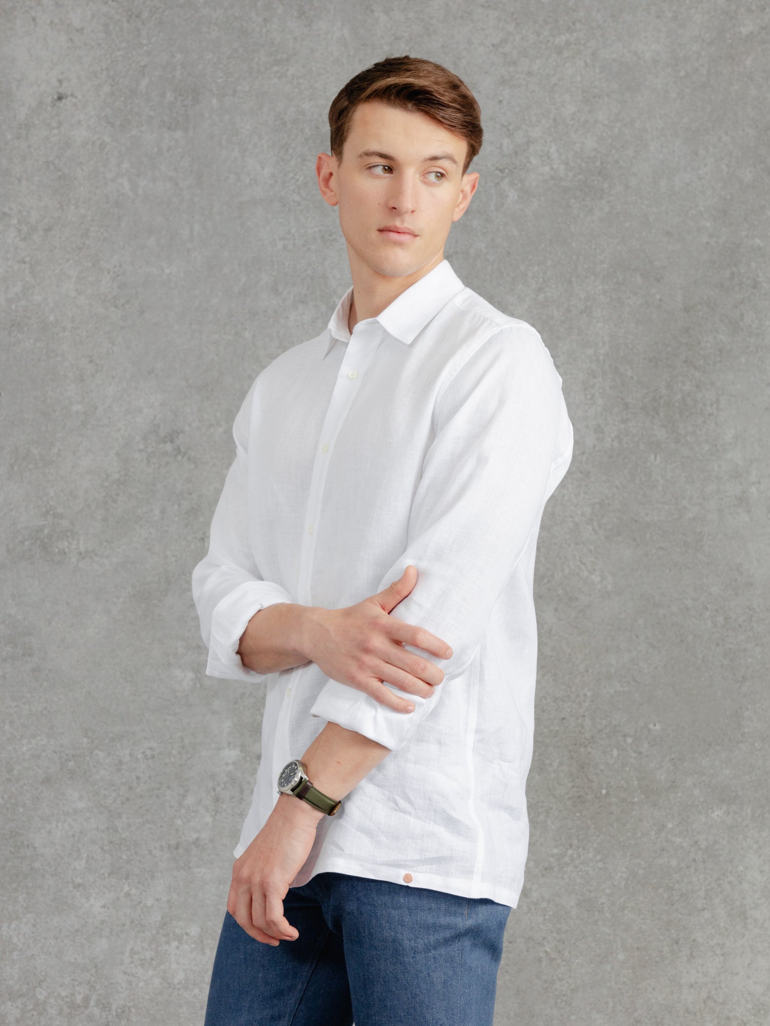 The Victor Linen Shirt - Chalk