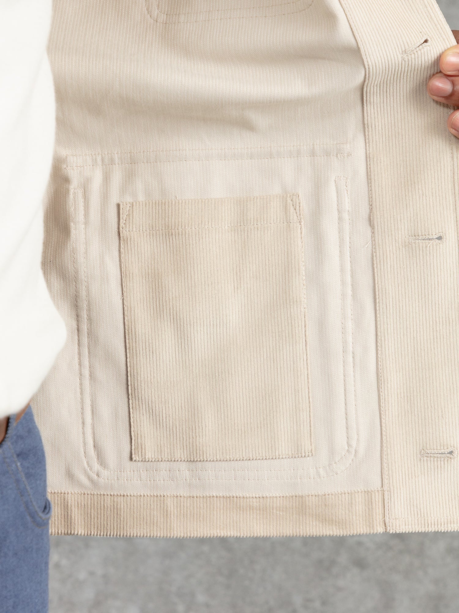 The Cord Pocket Jacket - Alabaster