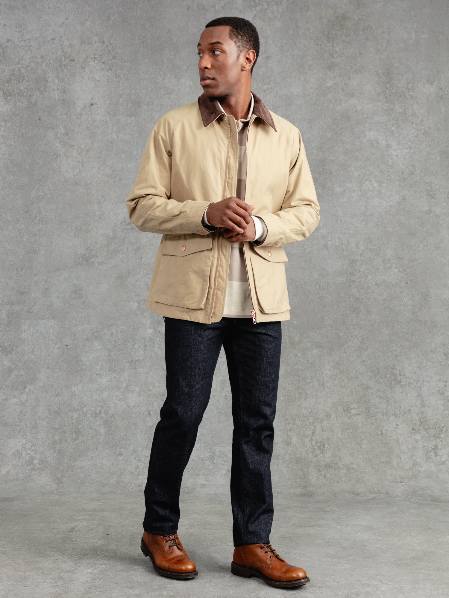The Casual Wax Jacket - Alabaster
