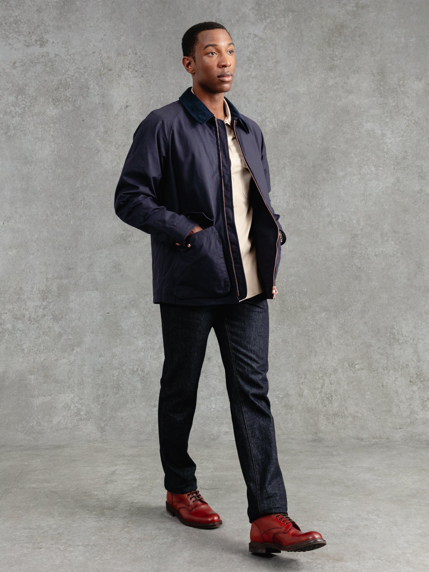 The Casual Wax Jacket - Ink