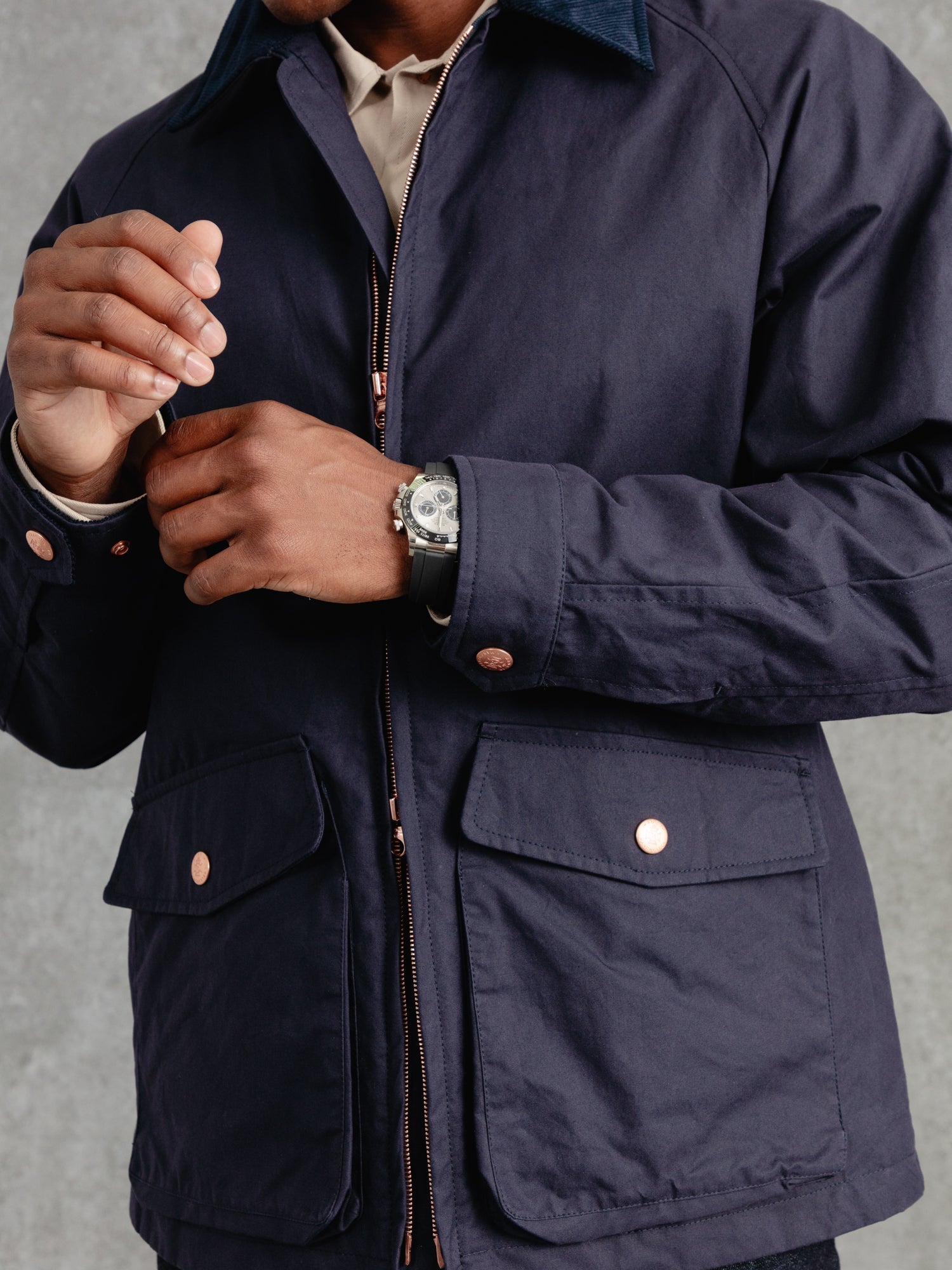 The Casual Wax Jacket - Ink