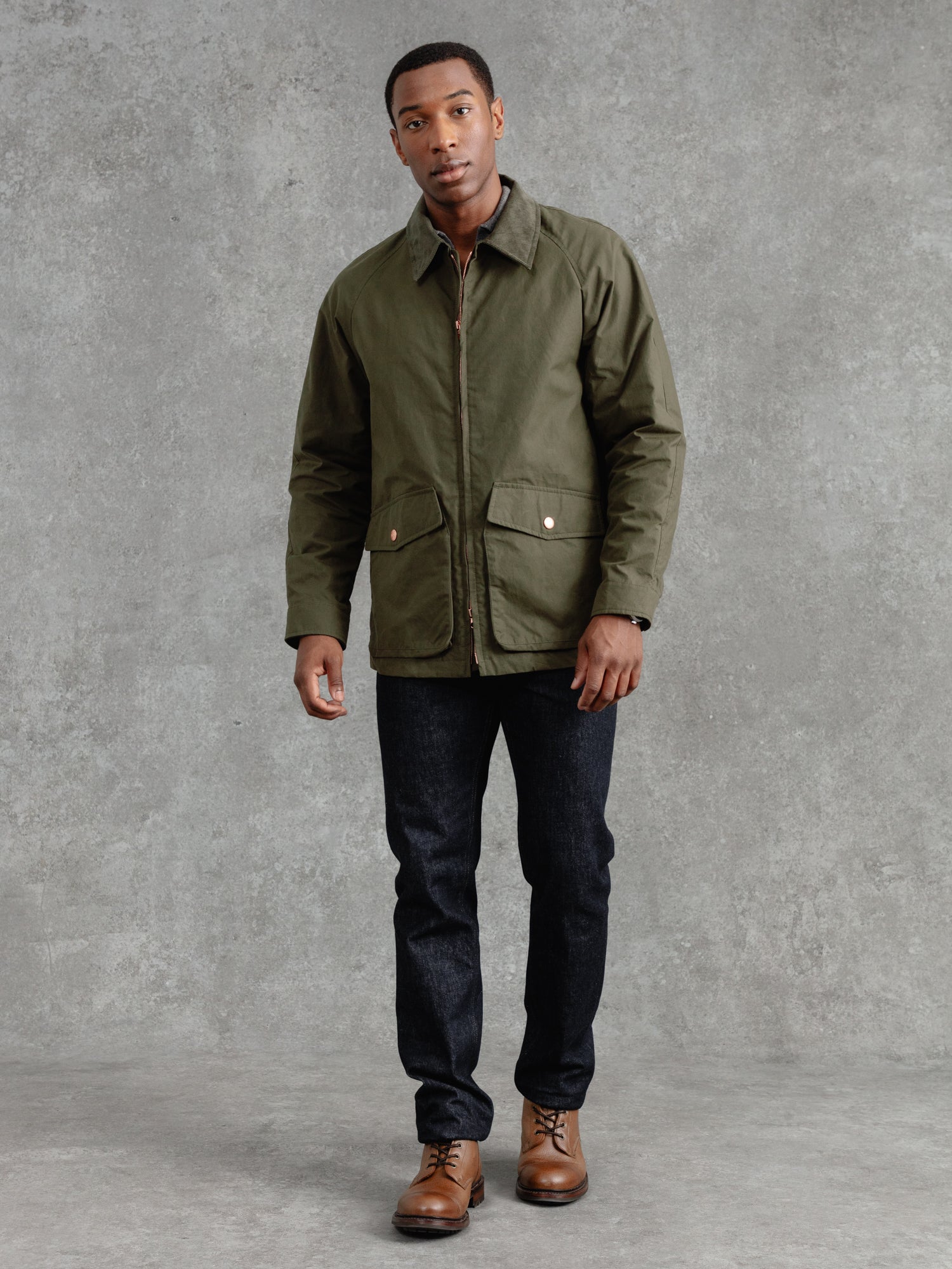 The Casual Wax Jacket - Olive