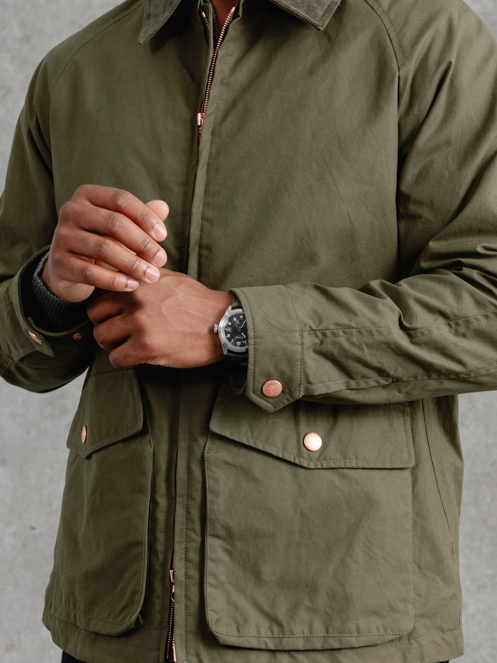 The Casual Wax Jacket - Olive