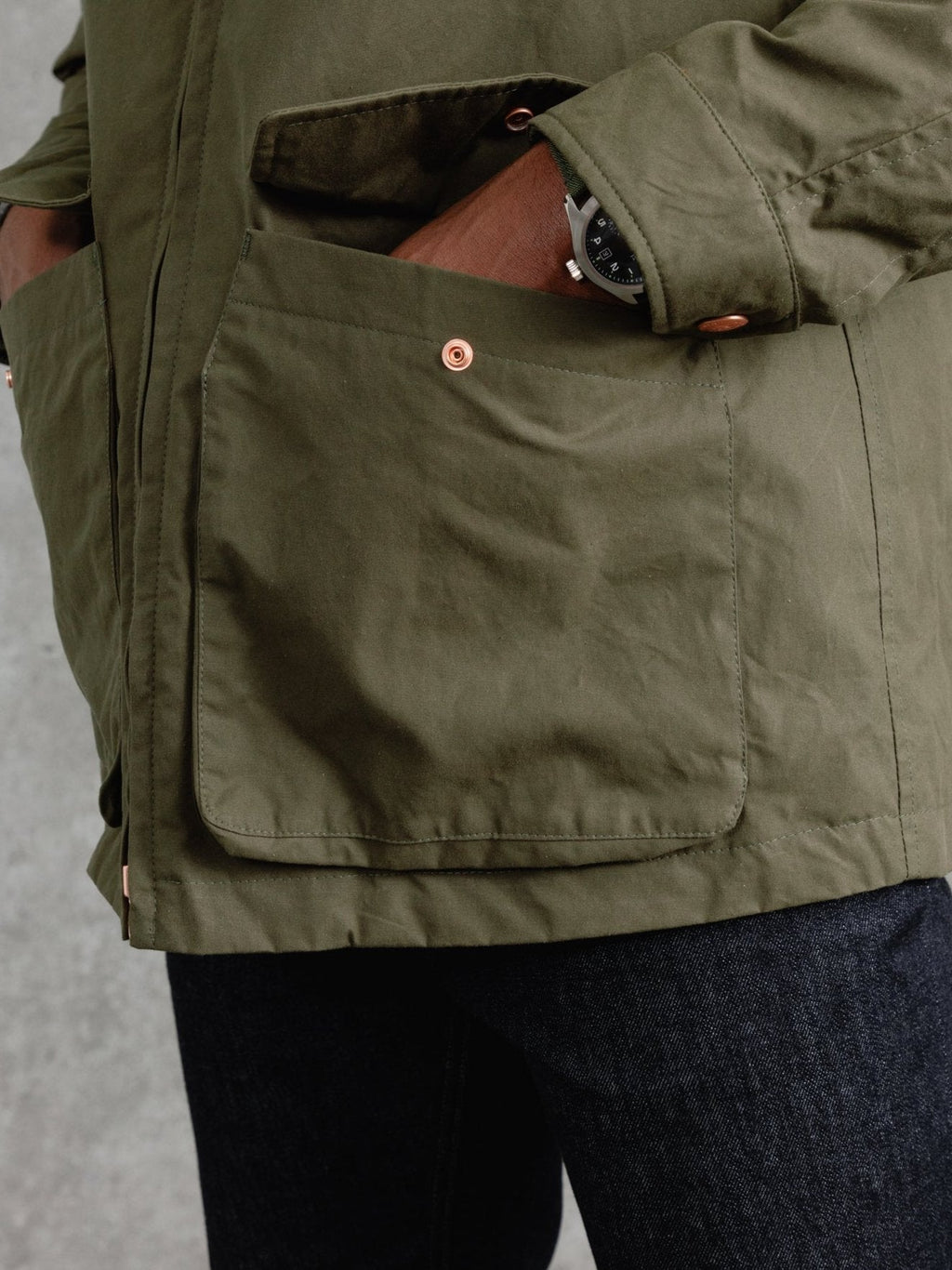 The Casual Wax Jacket - Olive