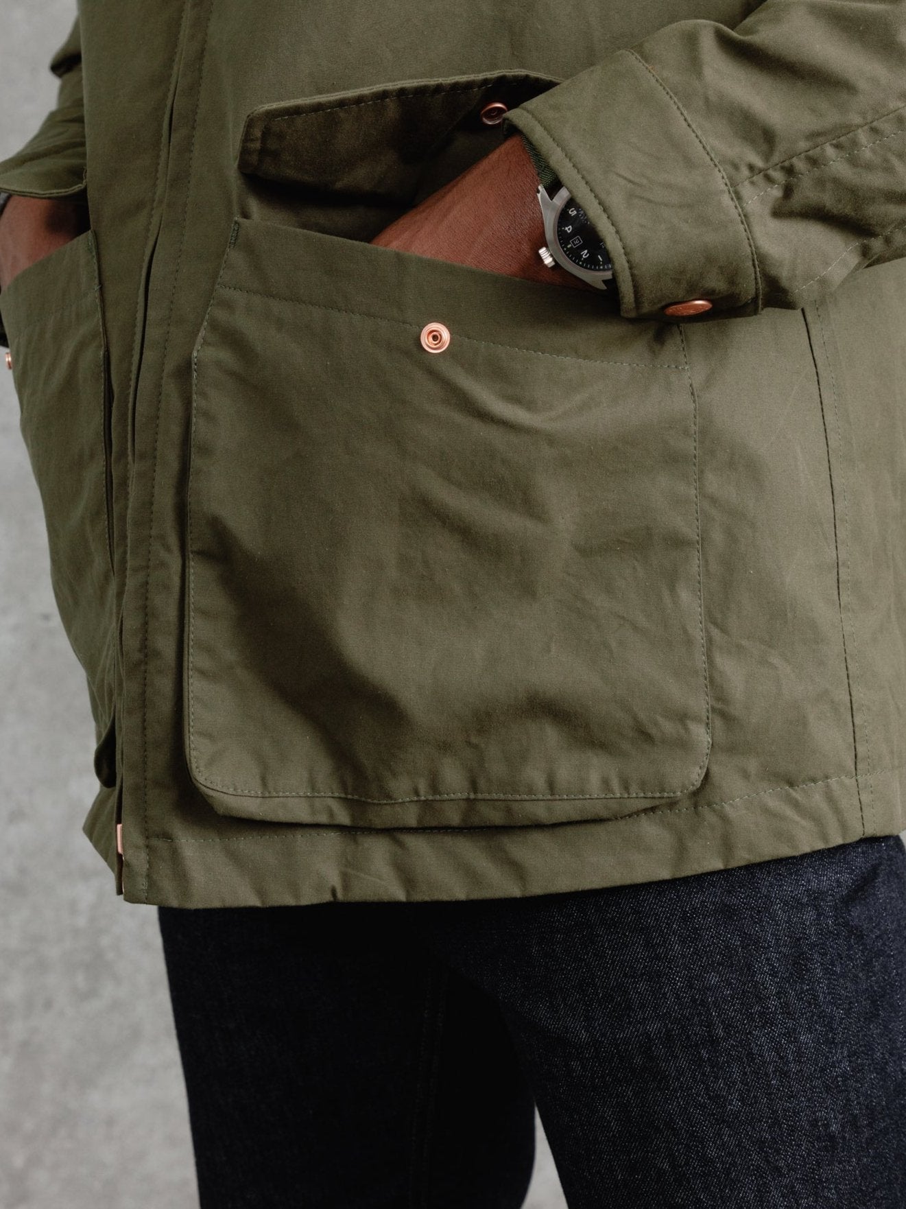 The Casual Wax Jacket - Olive