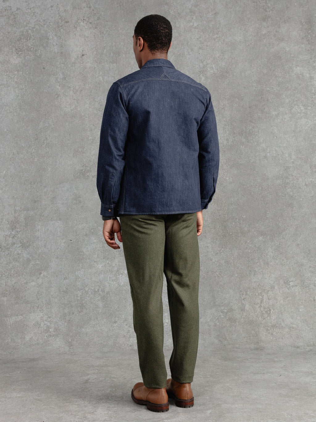 The Denim Studded Utility Overshirt