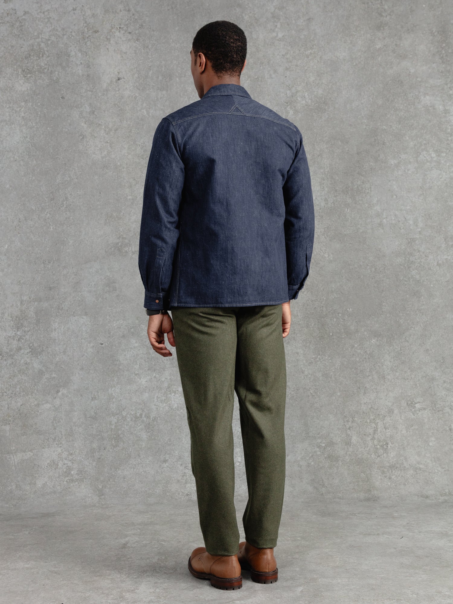 The Denim Studded Utility Overshirt