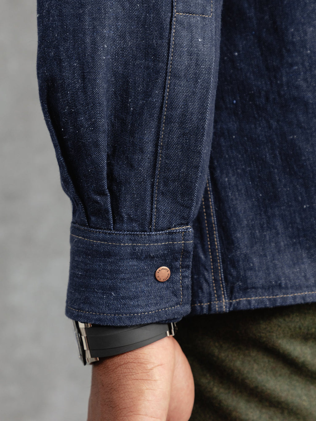 The Denim Studded Utility Overshirt