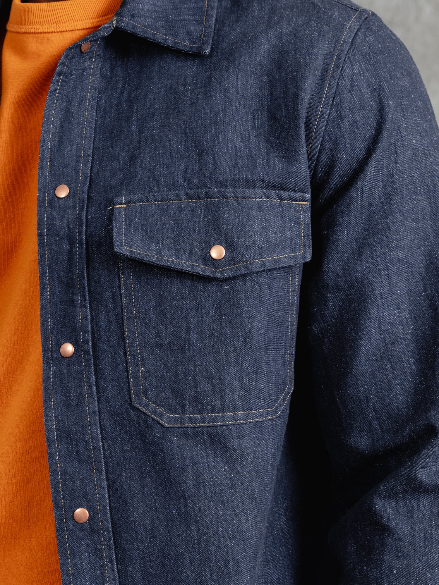 The Denim Studded Utility Overshirt