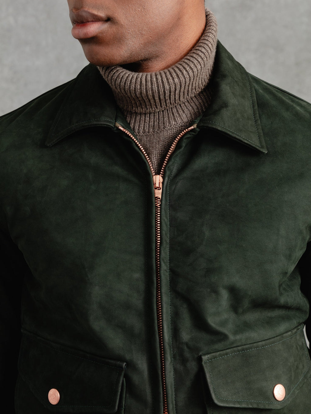 The Calf Suede Bomber - Willow