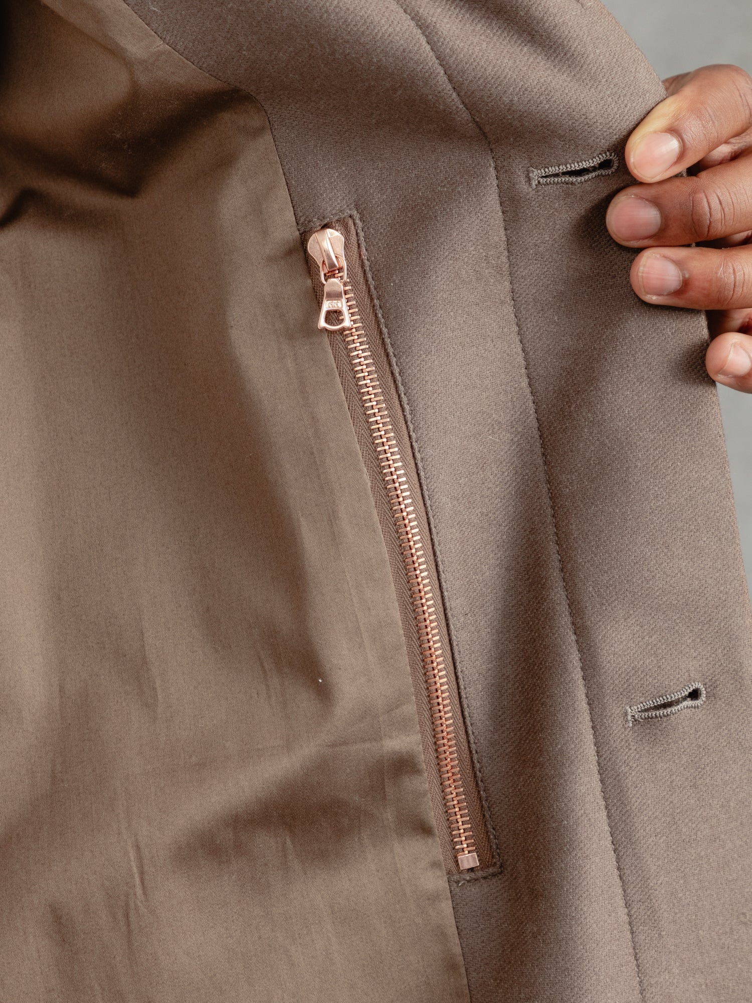 The Cashmere Crew Coat - Camel