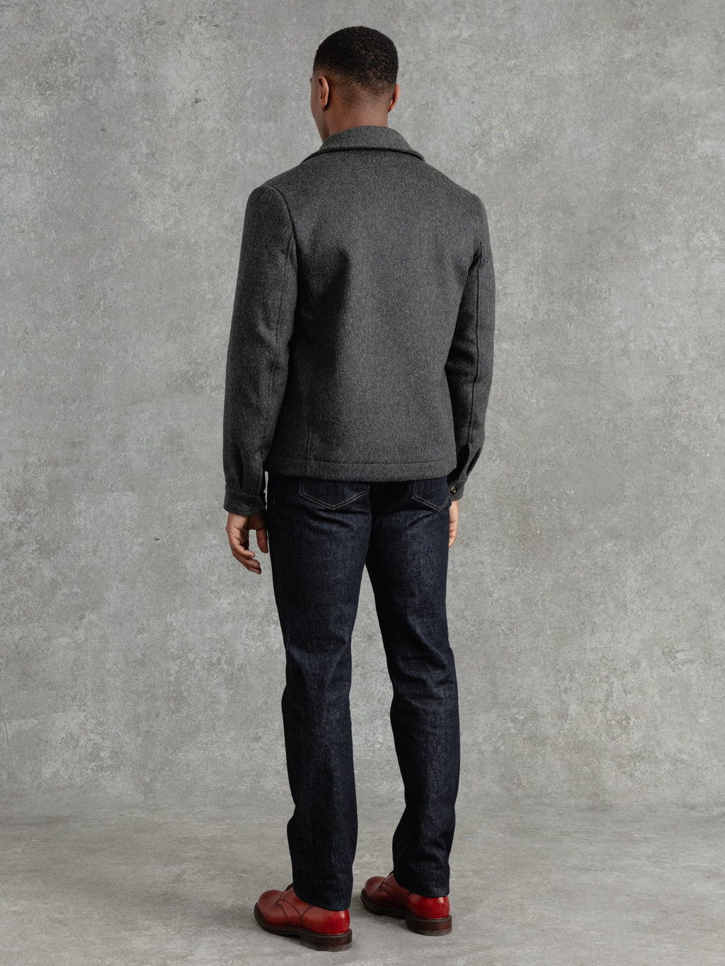 The Cashmere Crew Jacket - Cobble Grey
