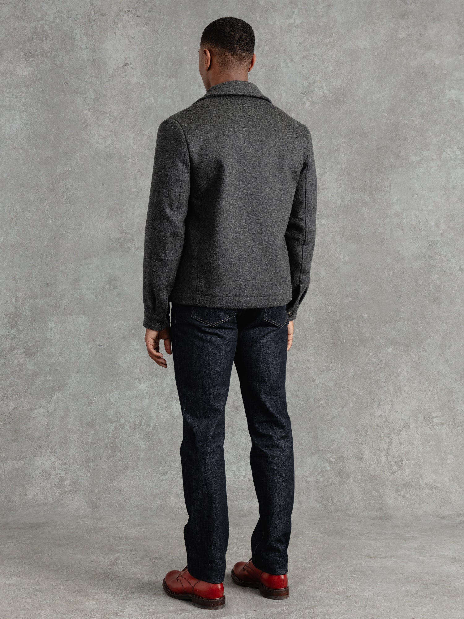 The Cashmere Crew Jacket - Cobble Grey