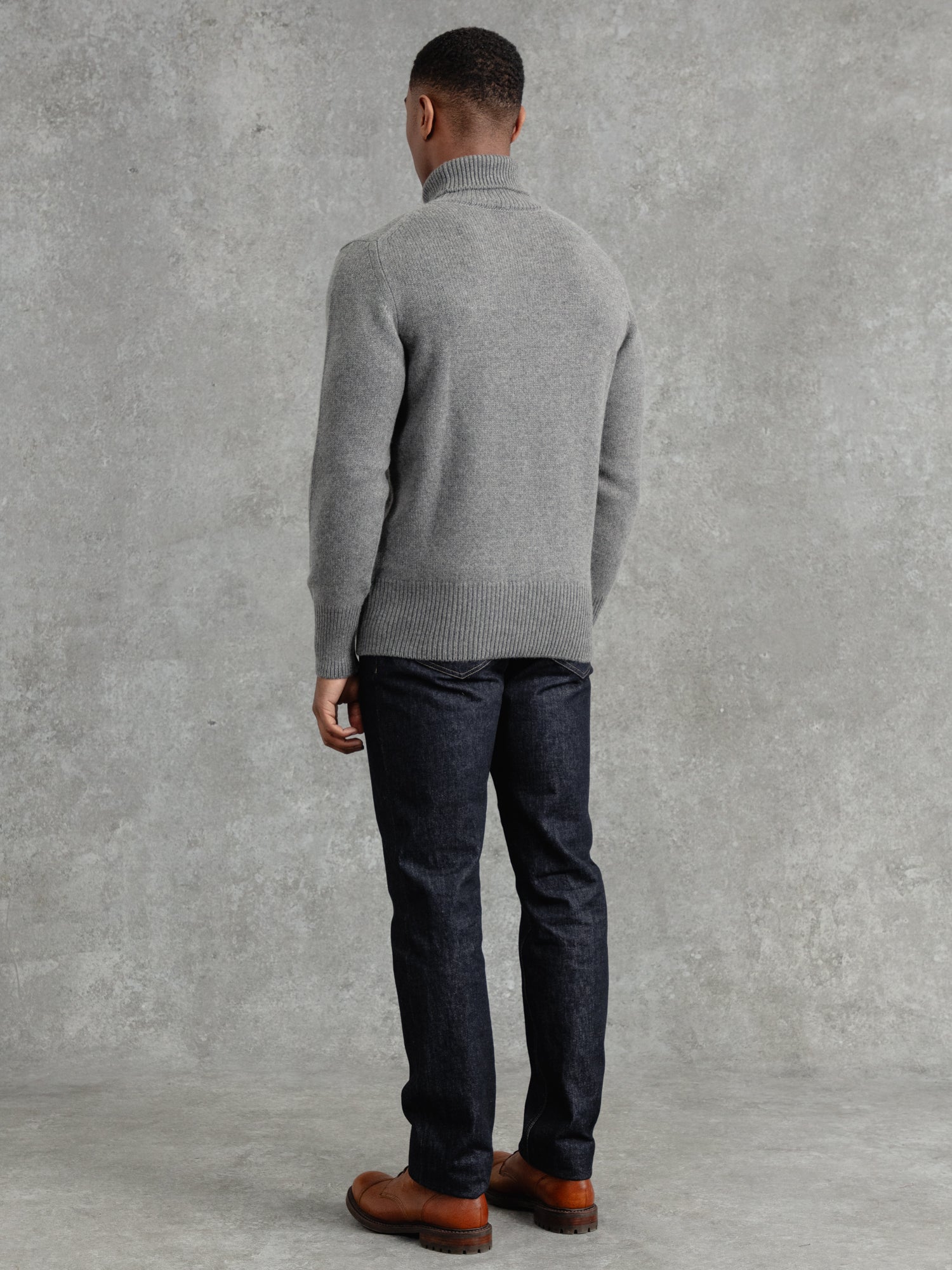 The Cashmere Submariner Rollneck - Cobble Grey