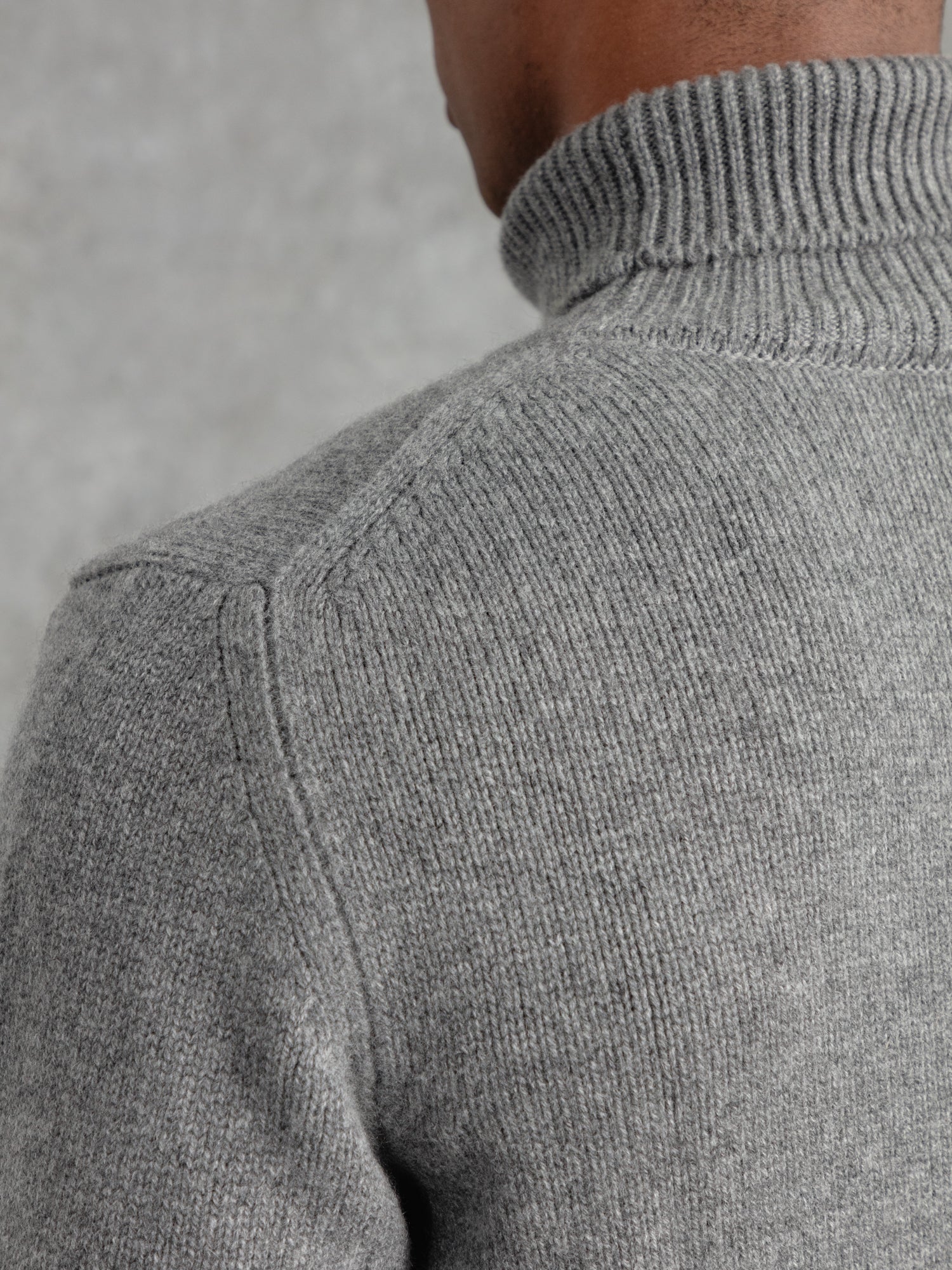 The Cashmere Submariner Rollneck - Cobble Grey