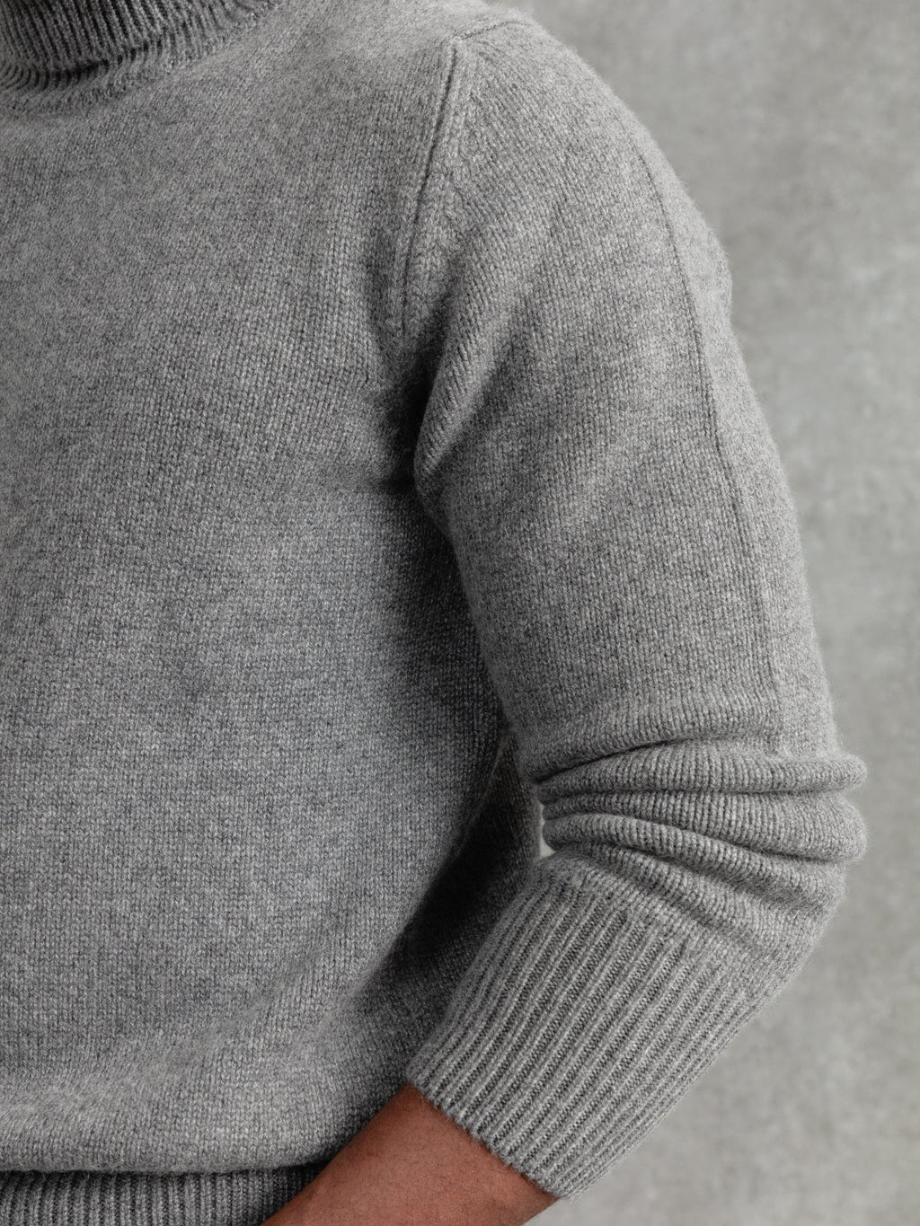 The Cashmere Submariner Rollneck - Cobble Grey