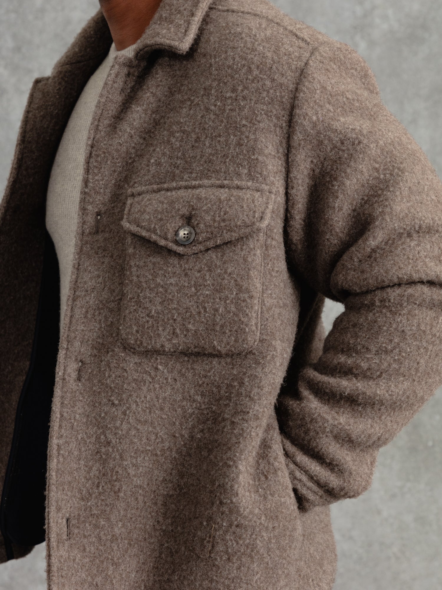 The Loden Cuddler Lumber - Pebble