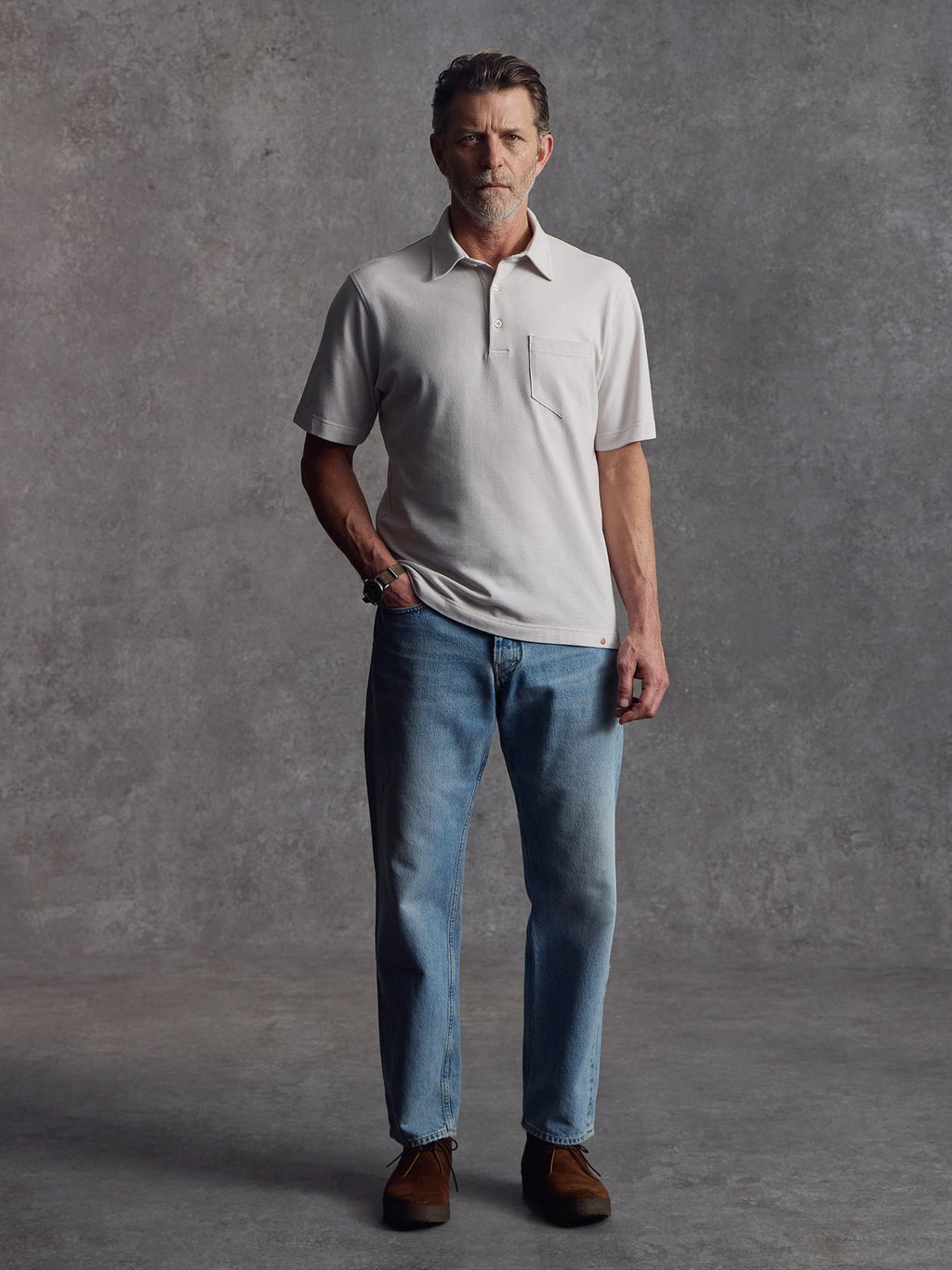 The Civvy Polo - Flake White