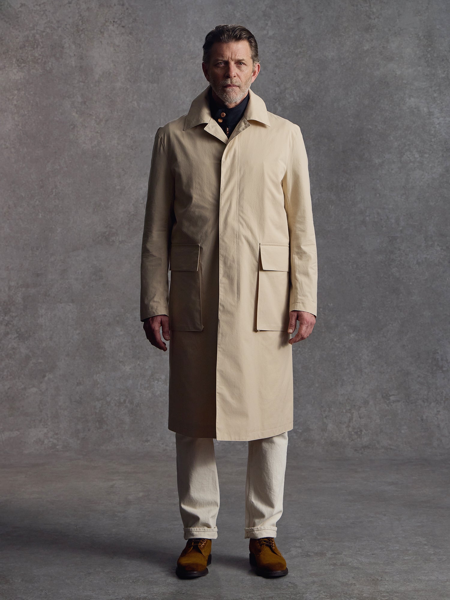 The Richmond Silk Mac - Alabaster