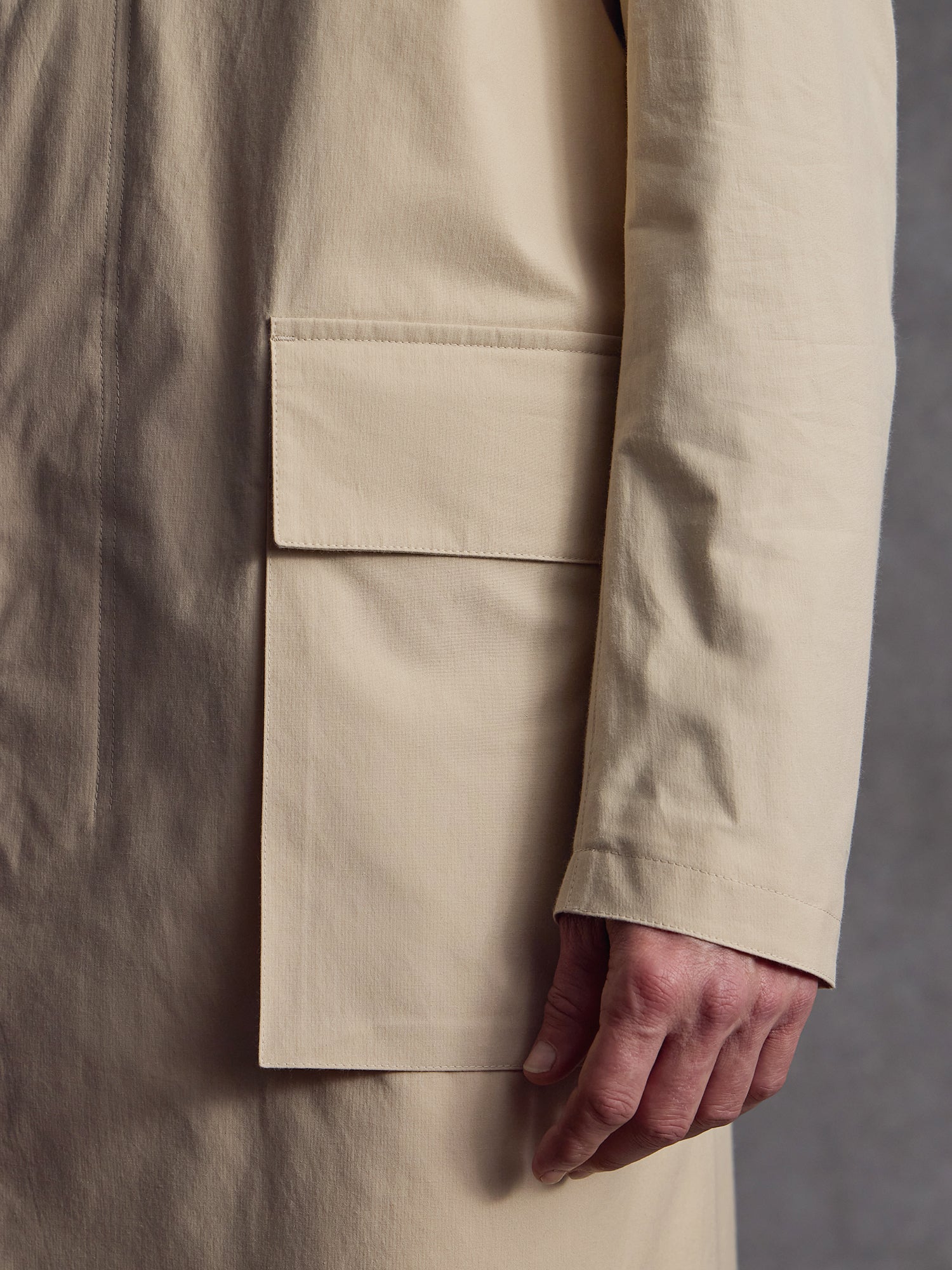 The Richmond Silk Mac - Alabaster