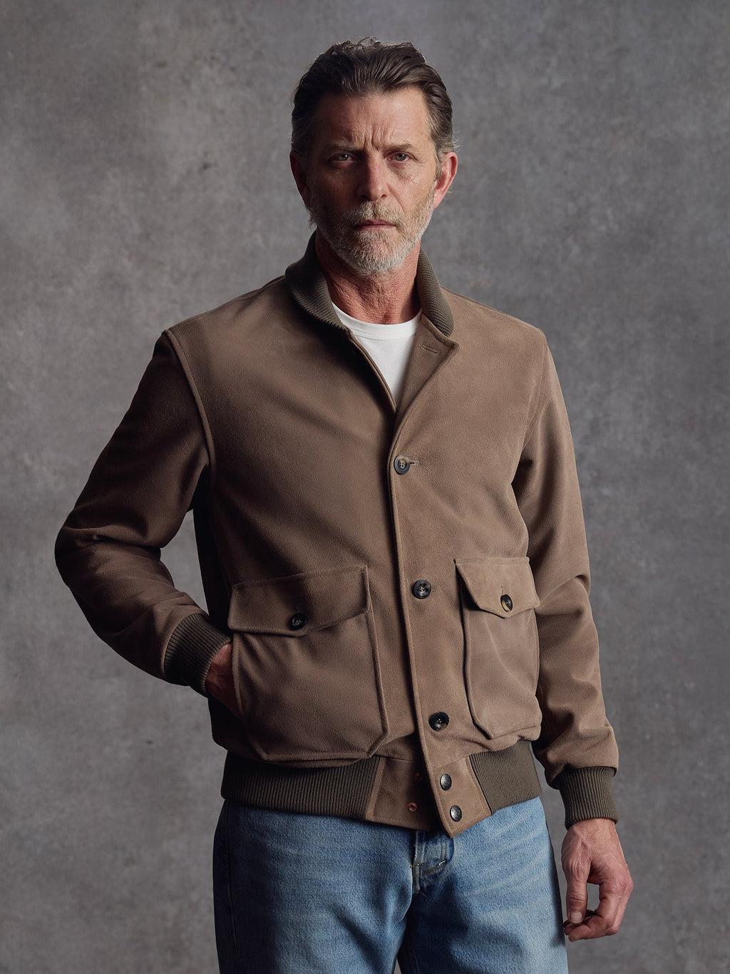 The Stealth Bomber - Taupe Suede