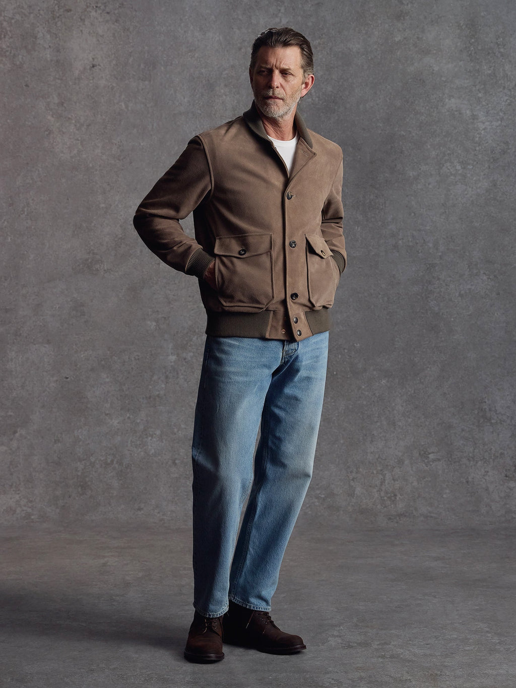 The Stealth Bomber - Taupe Suede