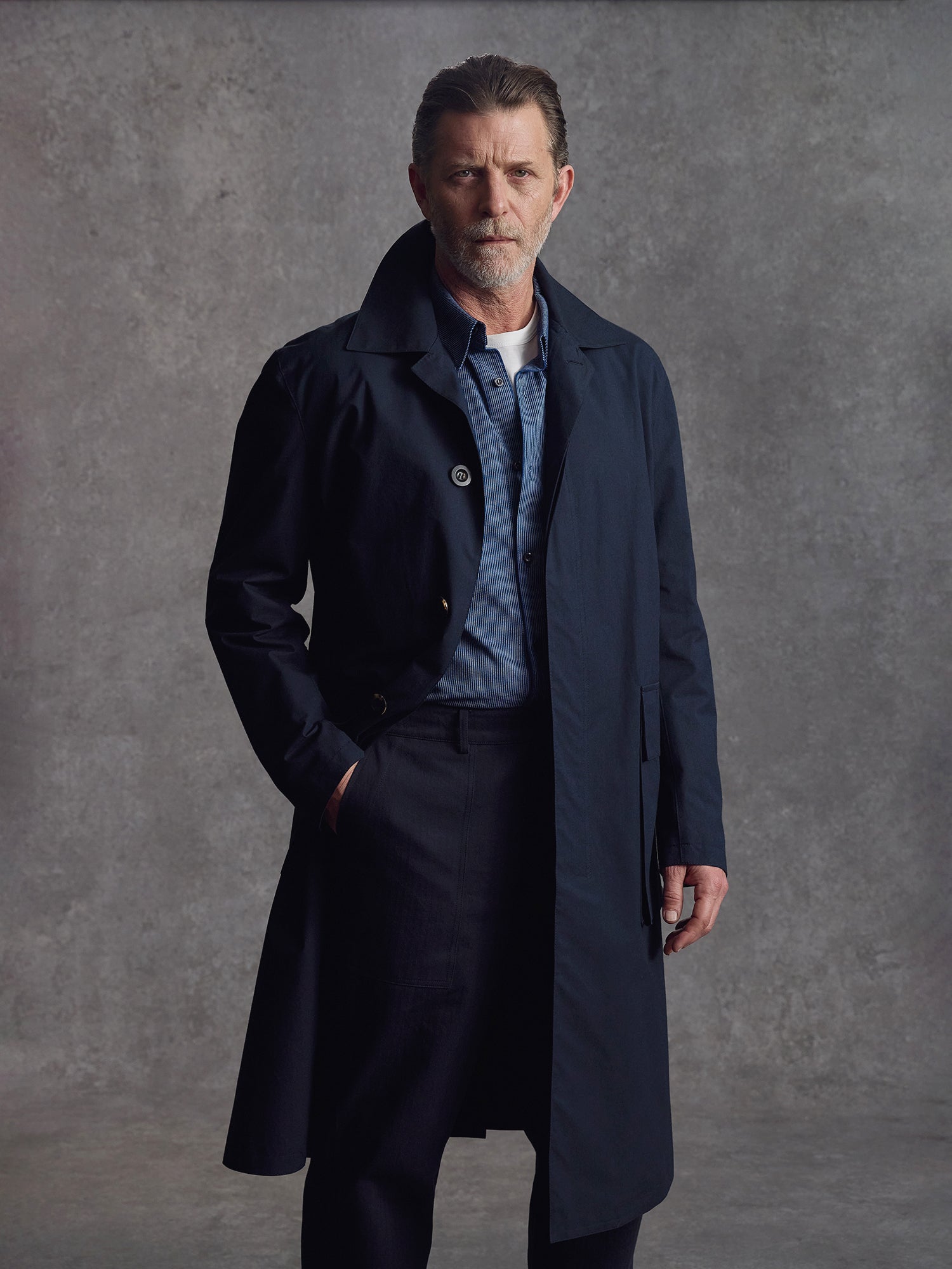 The Richmond Silk Mac - Ink