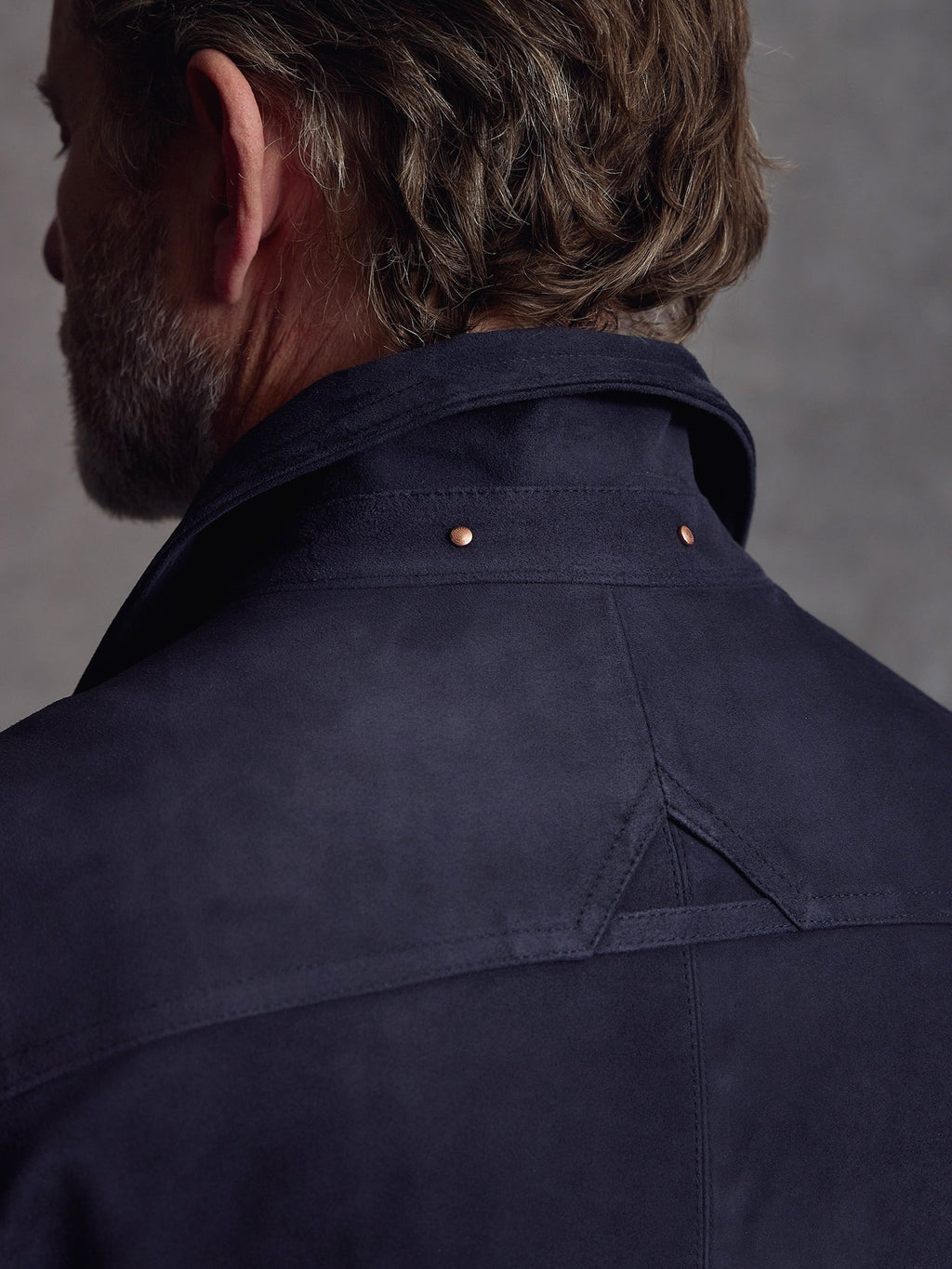 The Shadow Suede Overshirt - Navy