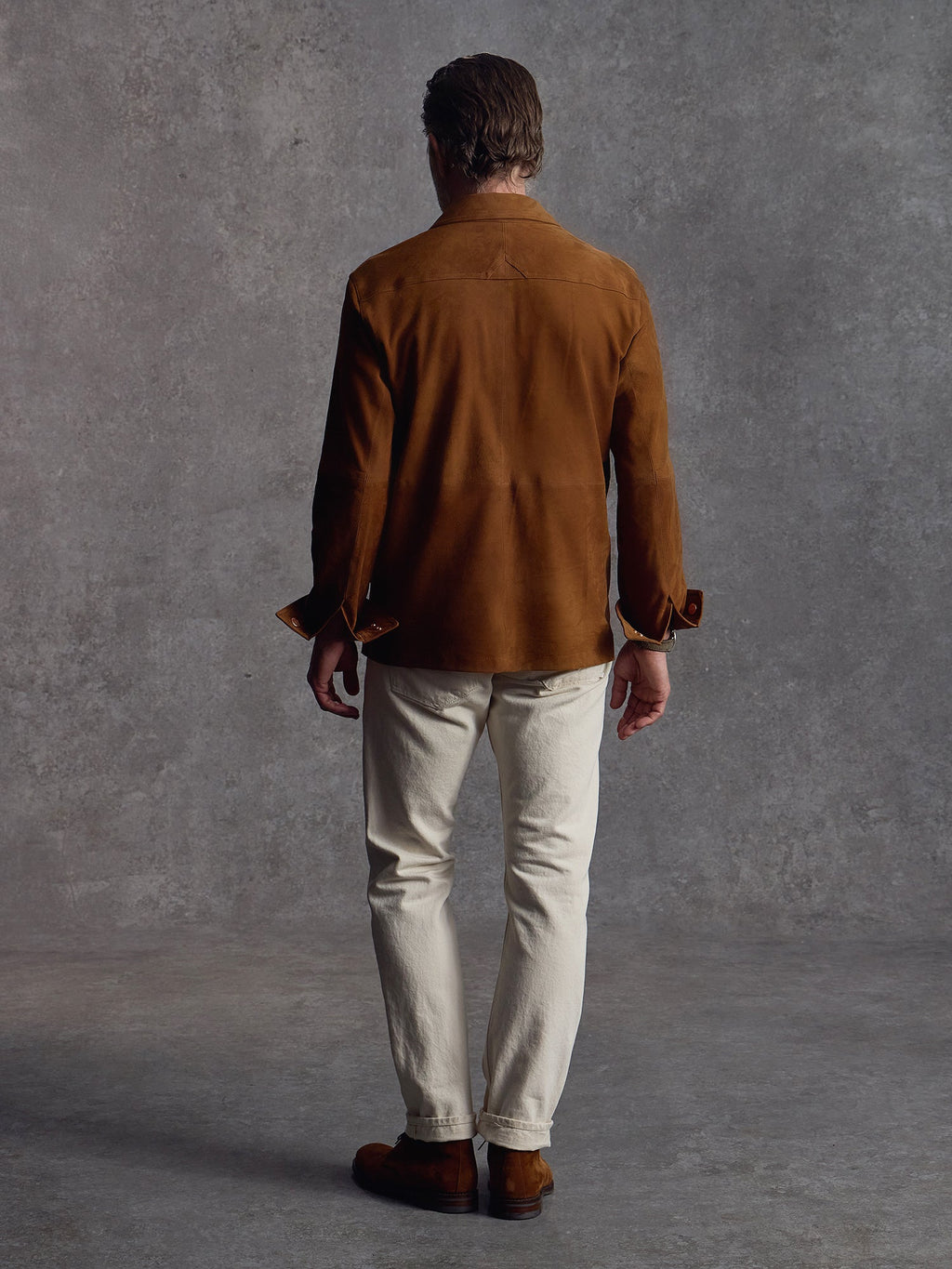 The Shadow Suede Overshirt - Tan