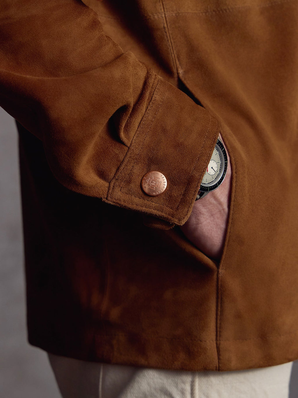 The Shadow Suede Overshirt - Tan