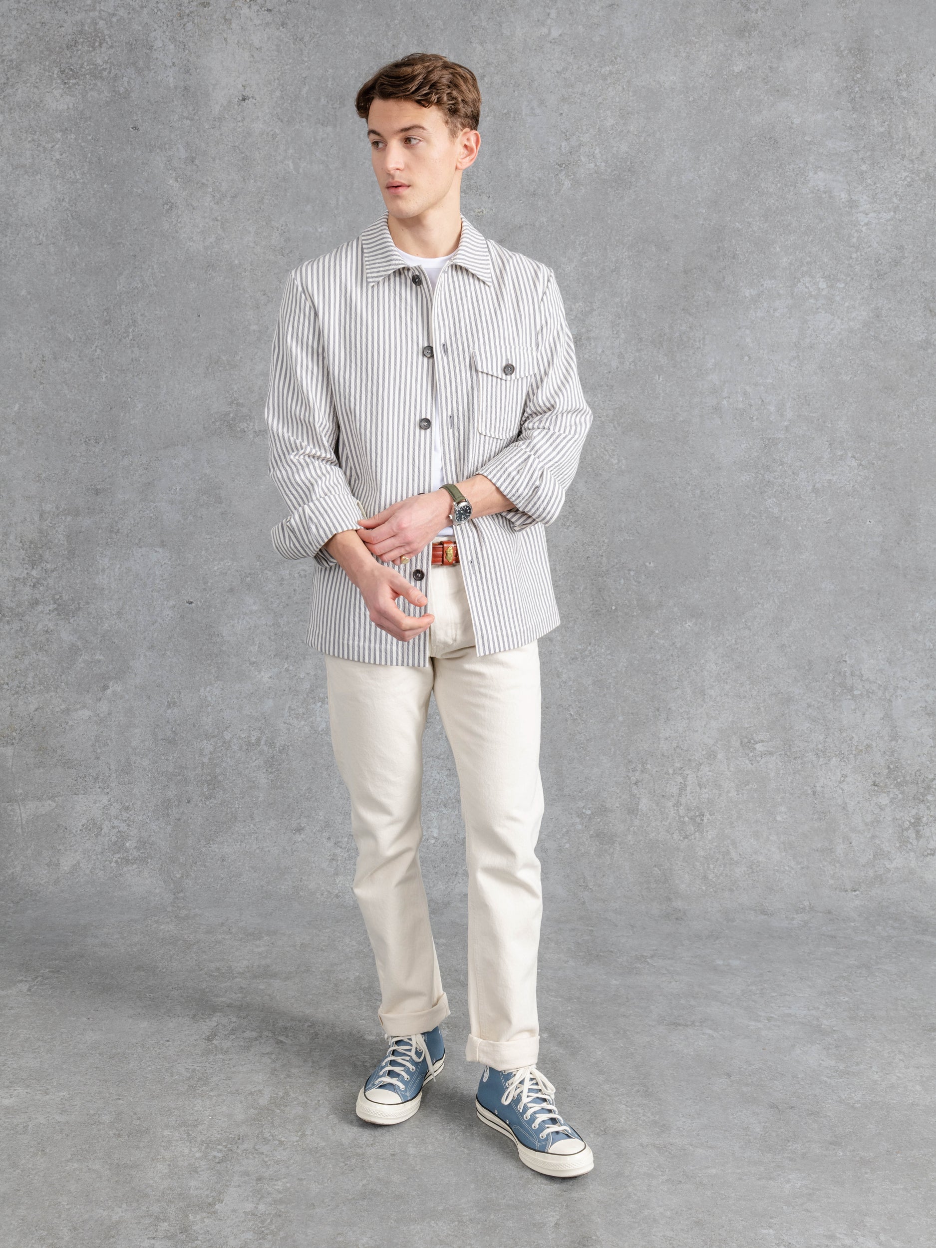 The Seersucker Patch Pocket Overshirt