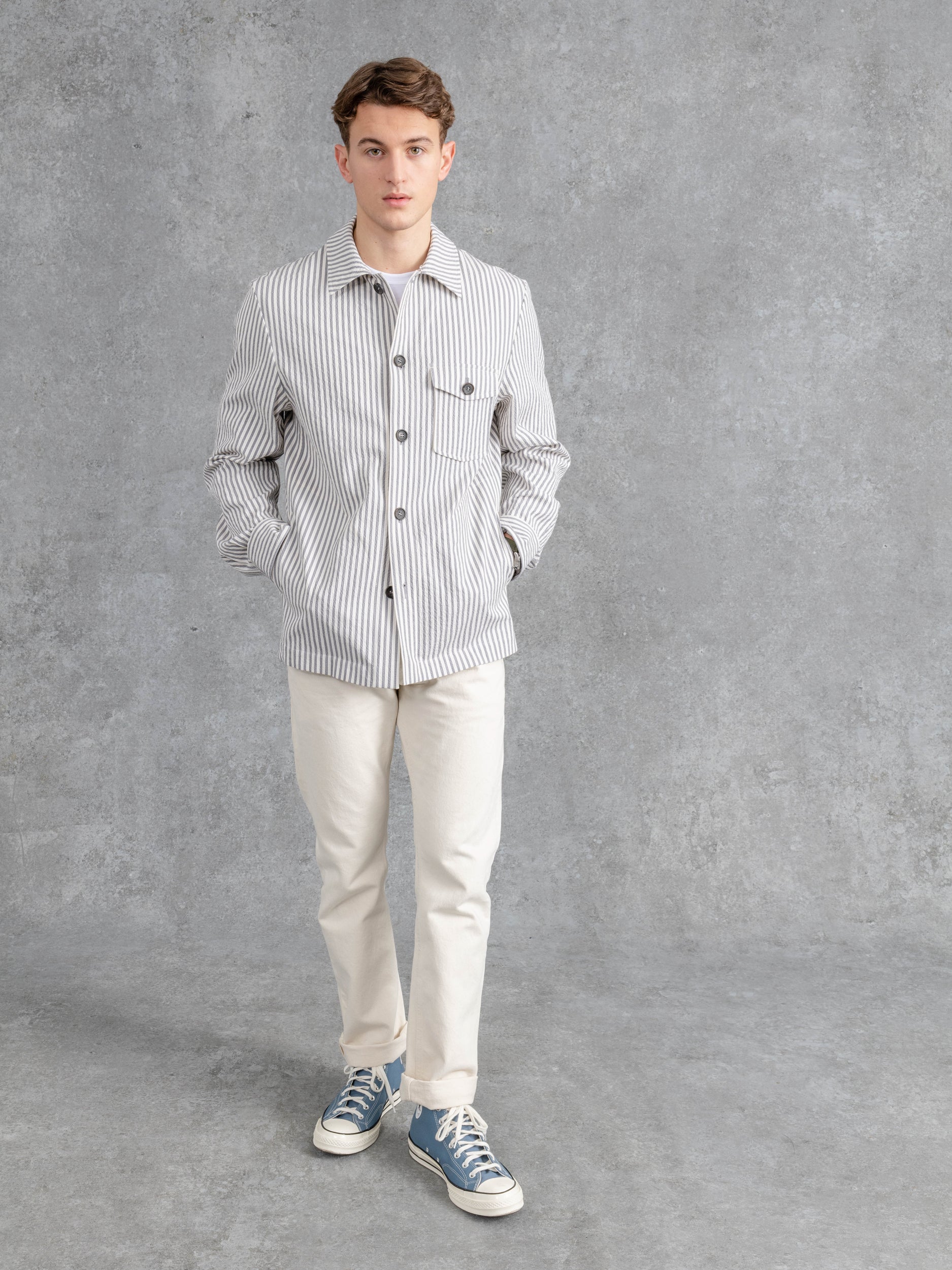 The Seersucker Patch Pocket Overshirt