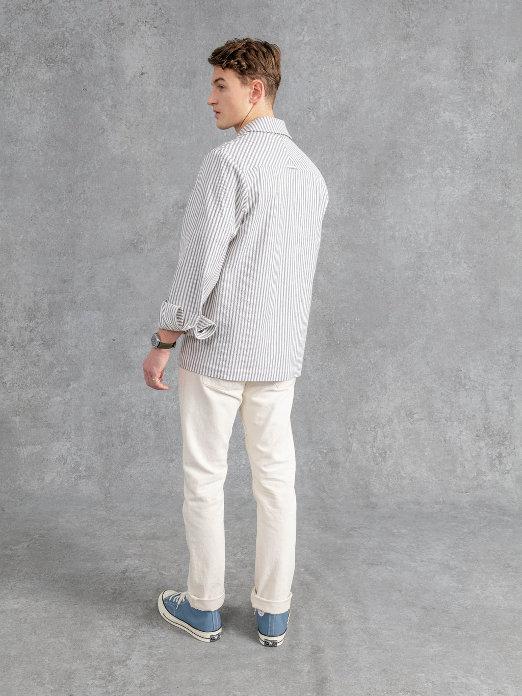 The Seersucker Patch Pocket Overshirt