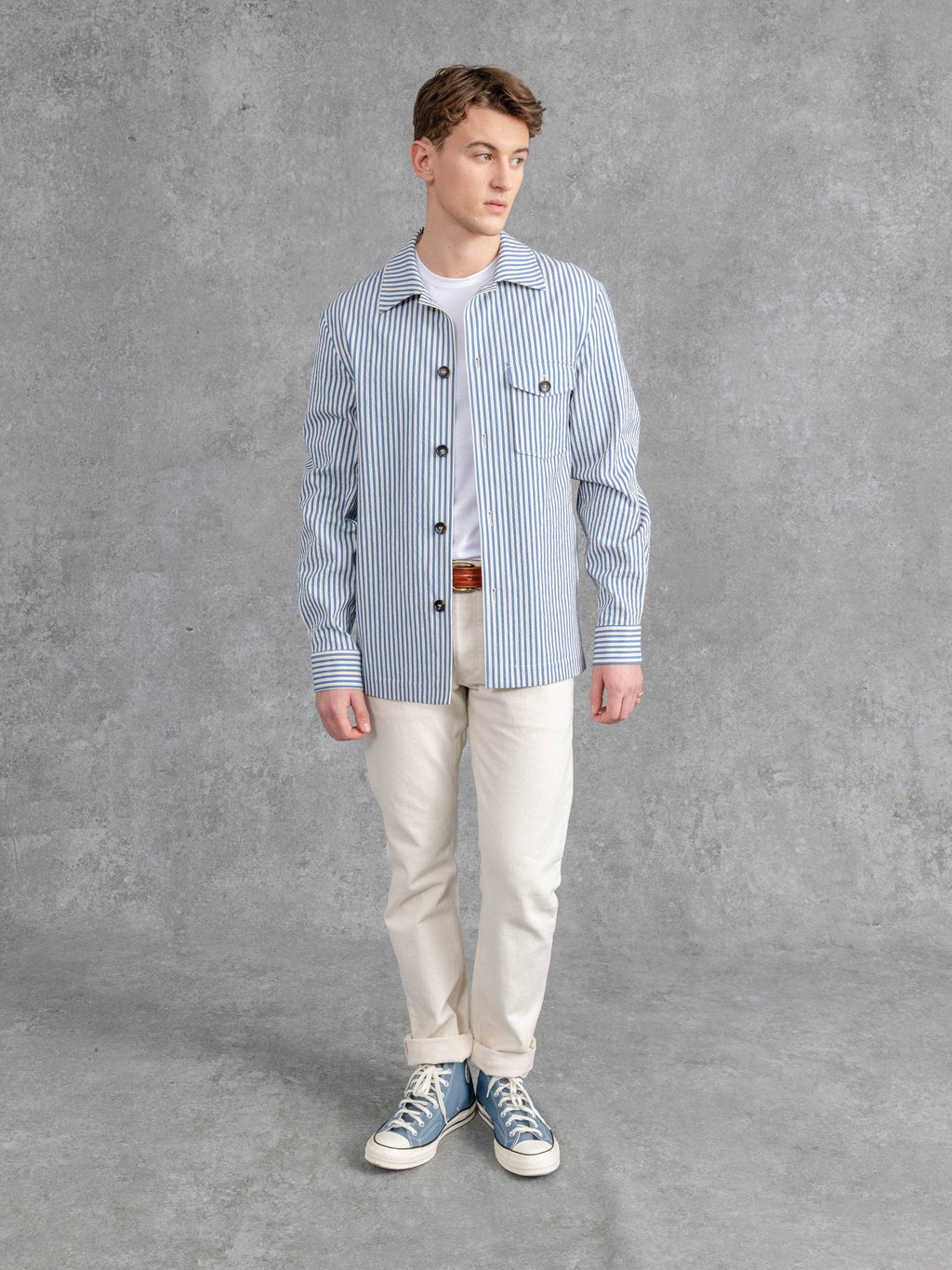 The Seersucker Patch Pocket Overshirt